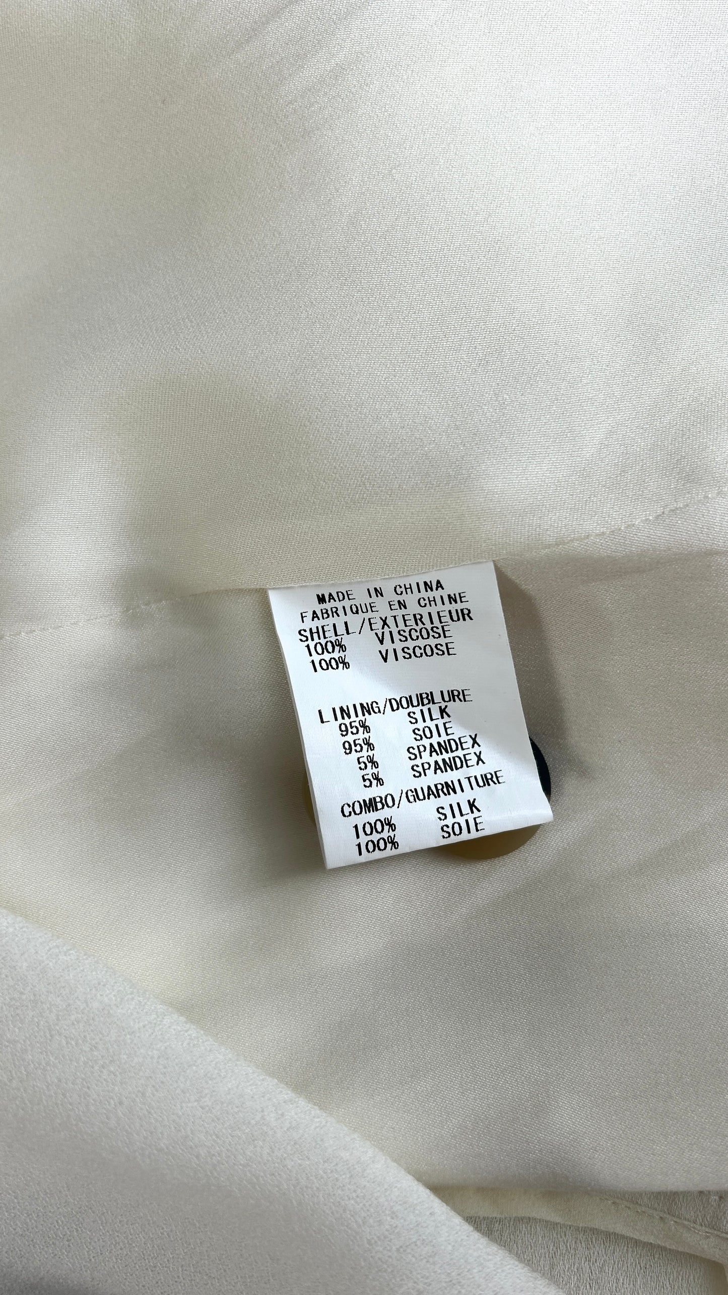 Helmut lang white jacket with silk trim