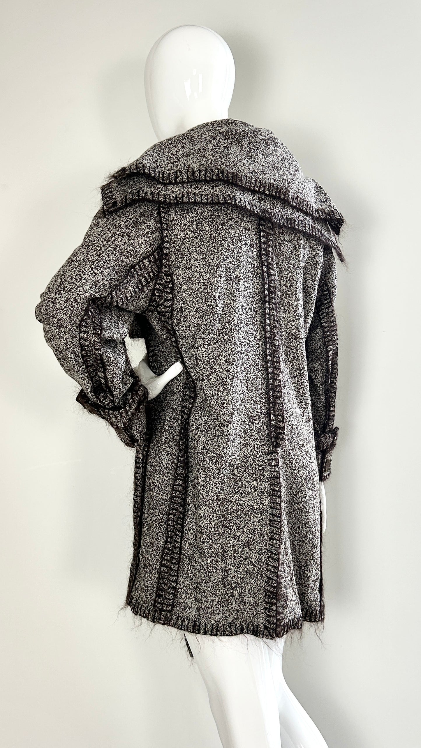 John Galliano trench coat with blanket stitching
