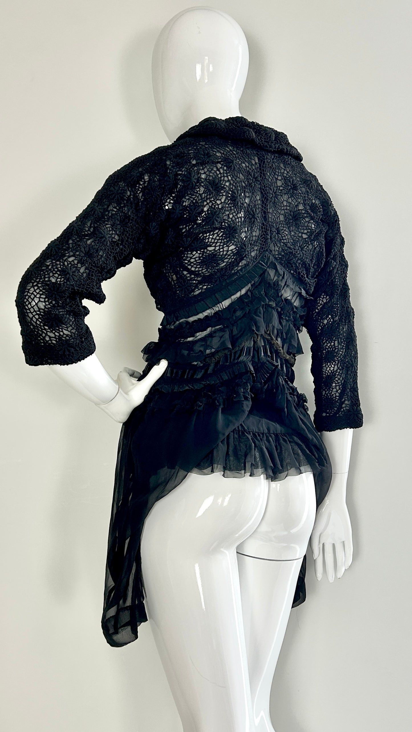 Comme des Garcons A/W 2005 double layer reversible jacket with frills