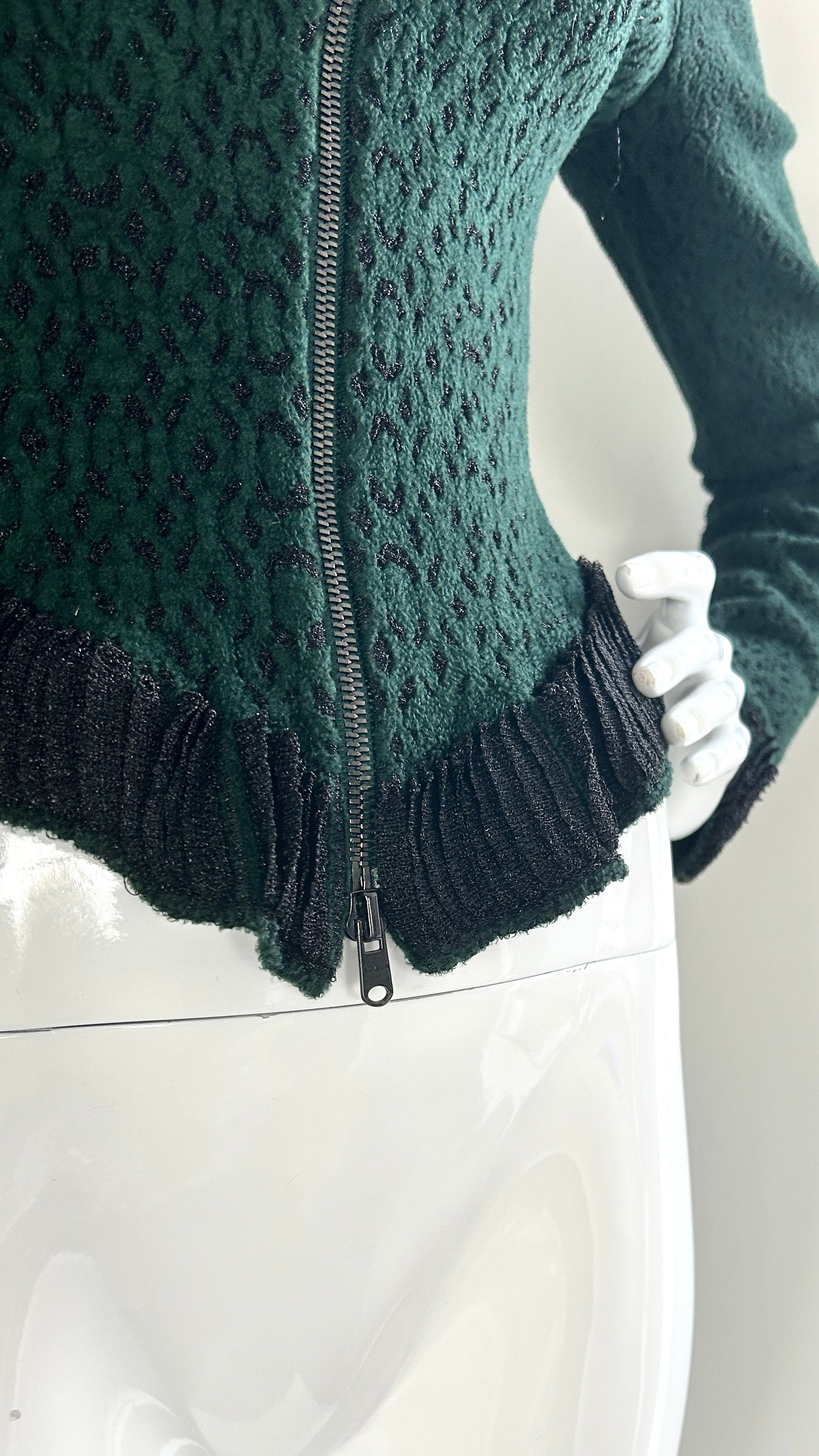 Alaïa green knit top