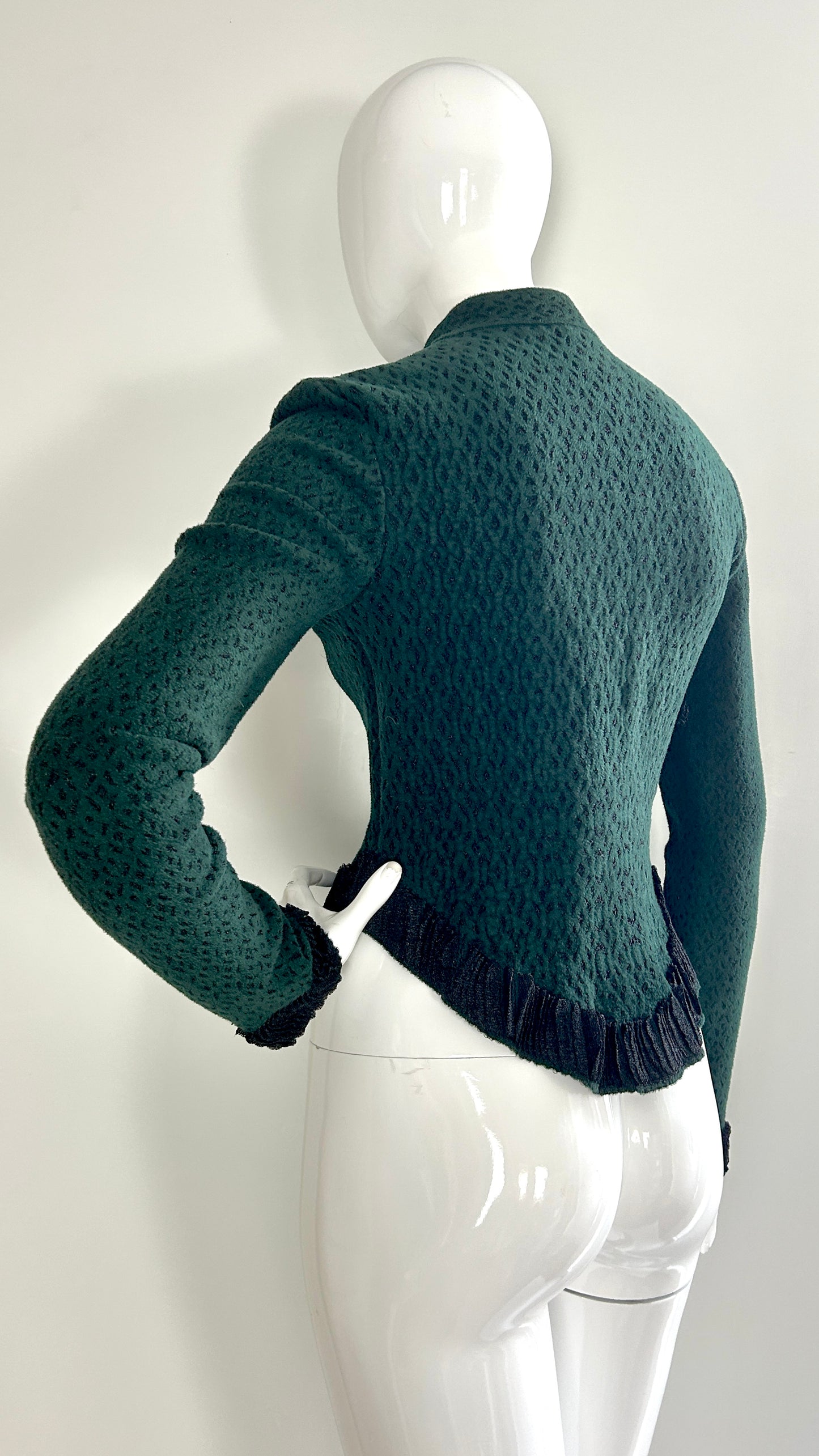 Alaïa green knit top