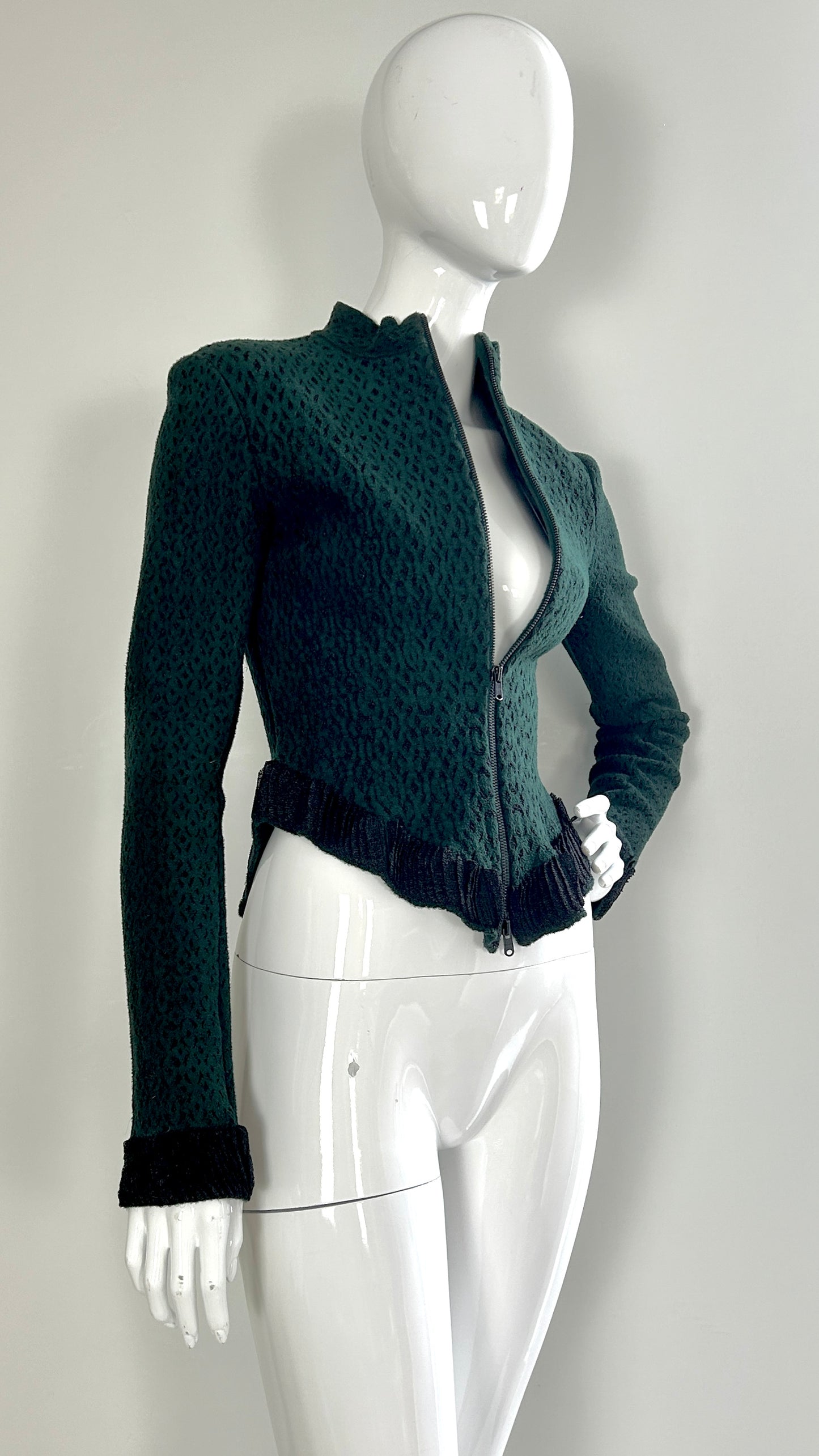 Alaïa green knit top