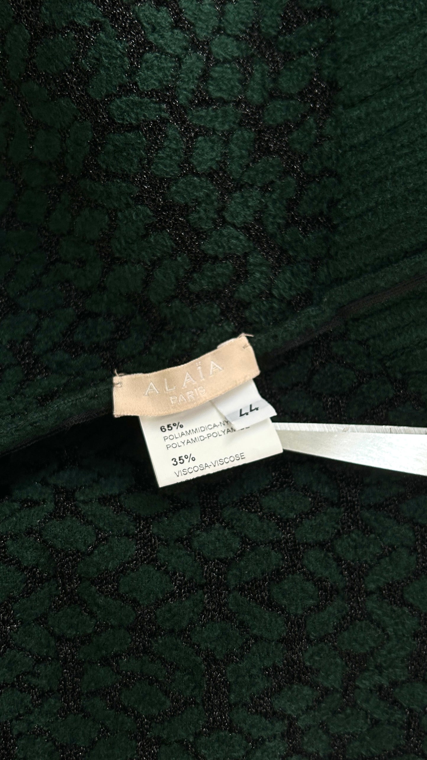 Alaïa green knit top