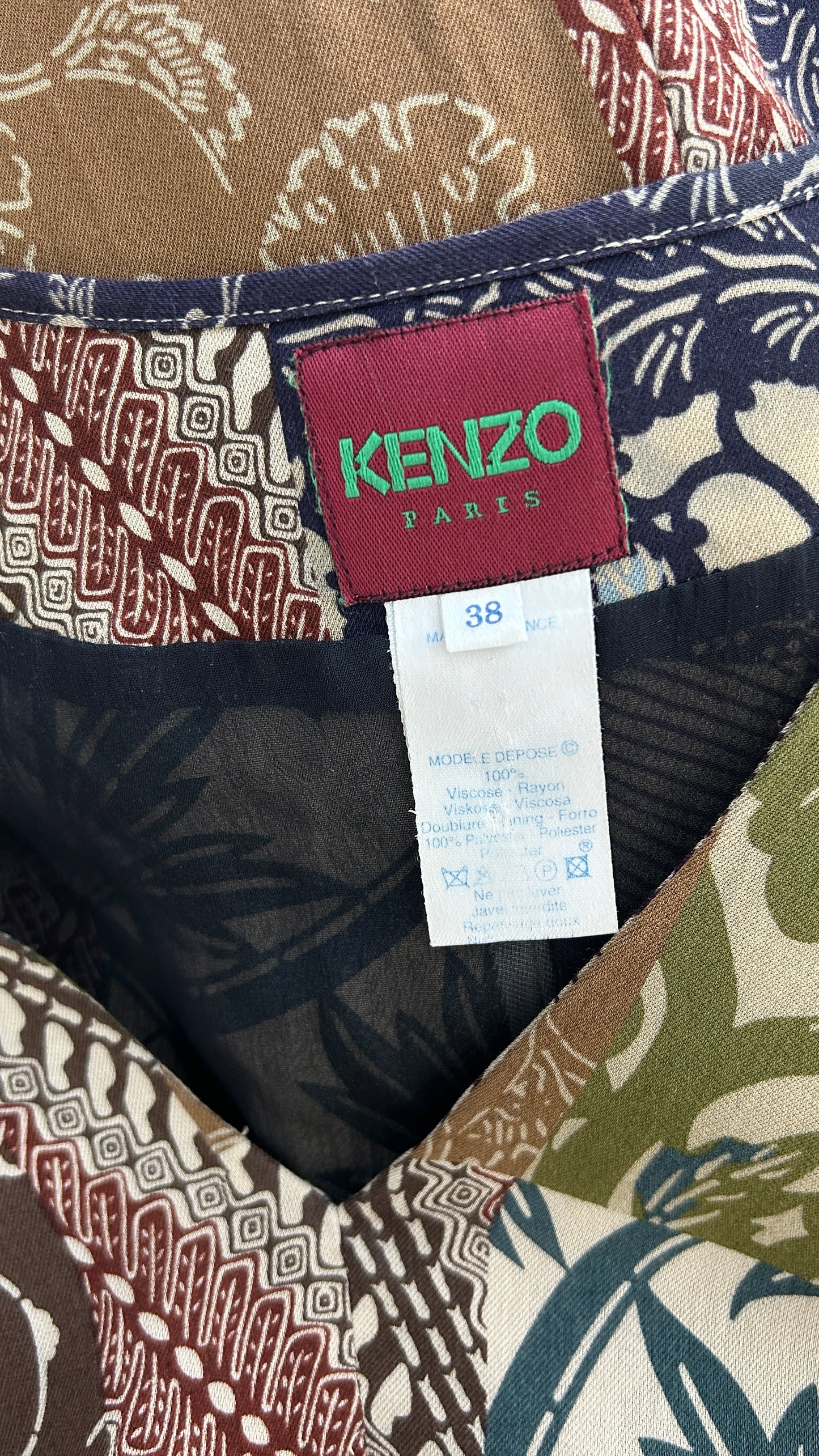 Kenzo patchwork print dress