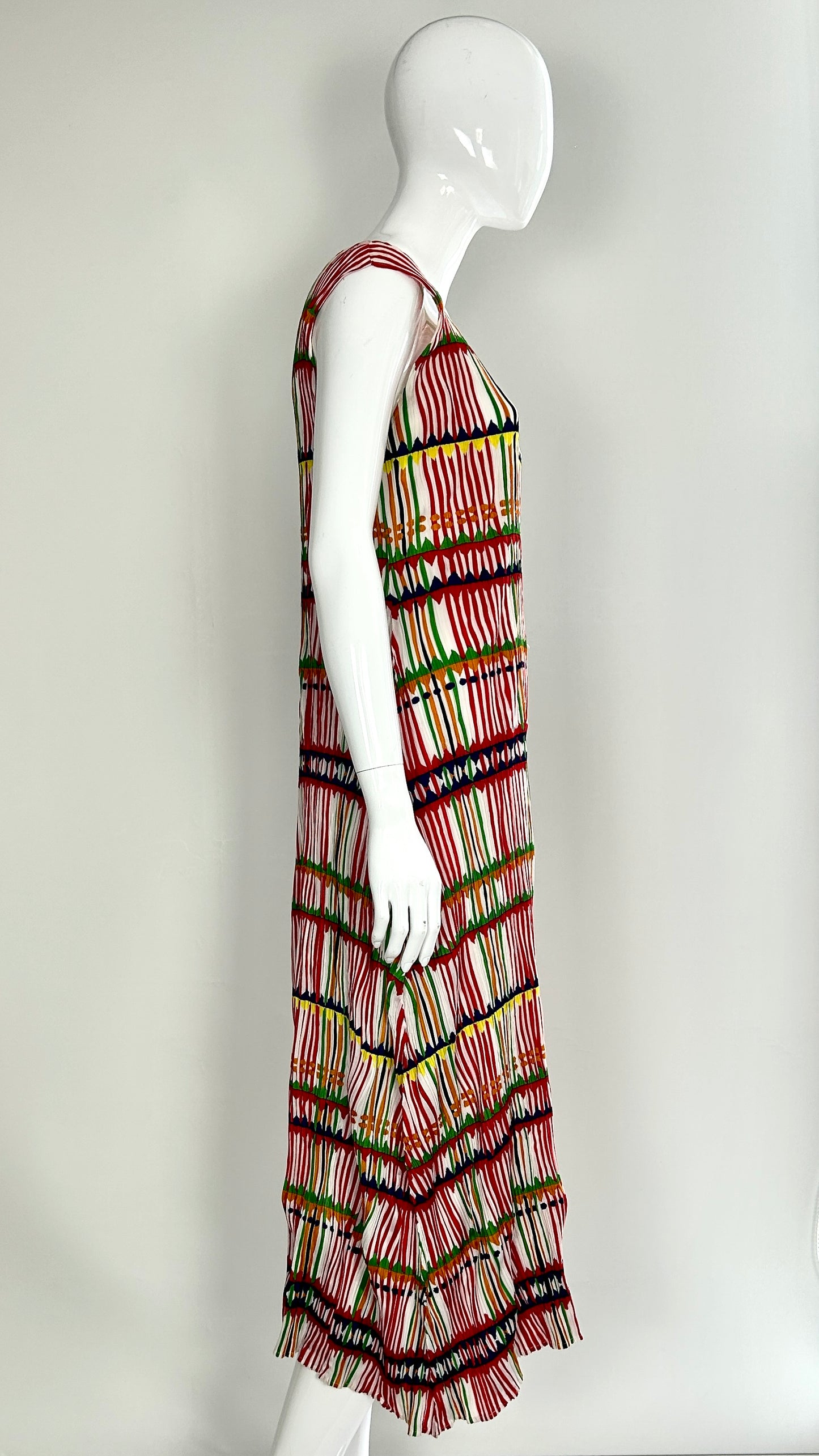 Issey Miyake pleats please abstract check dress