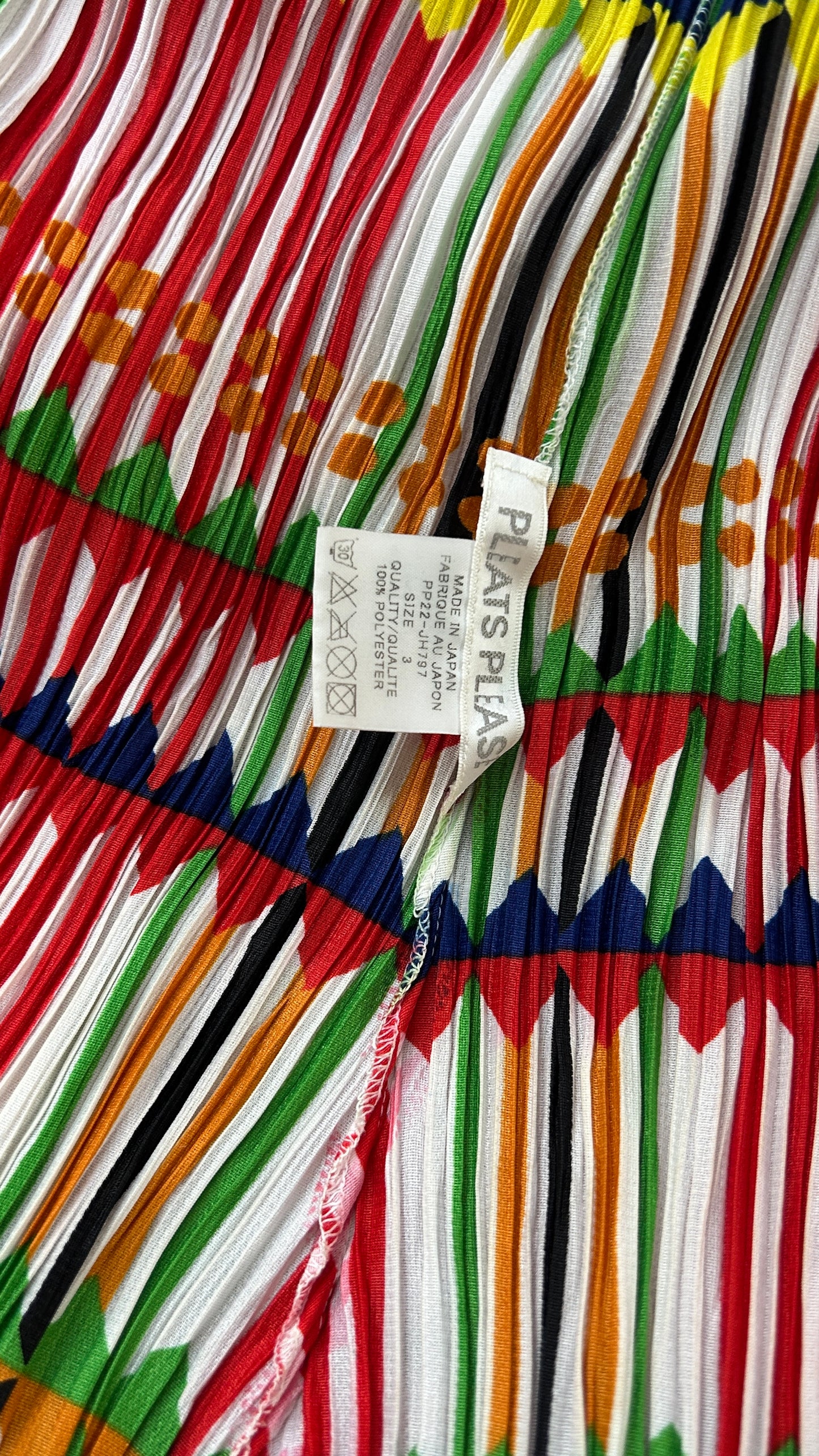 Issey Miyake pleats please abstract check dress