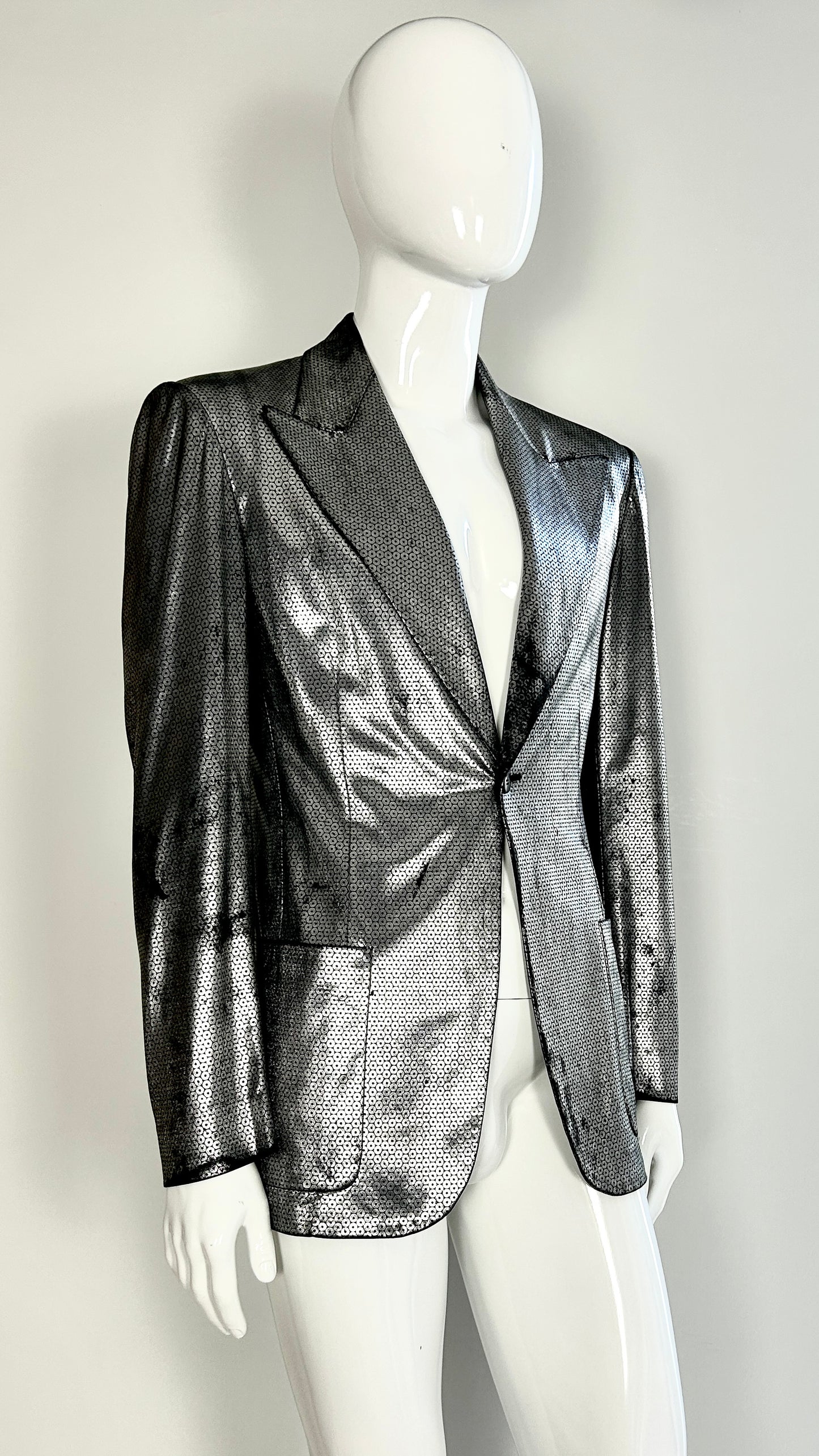 Stephen Sprouse trompe l'oeil sequin jacket