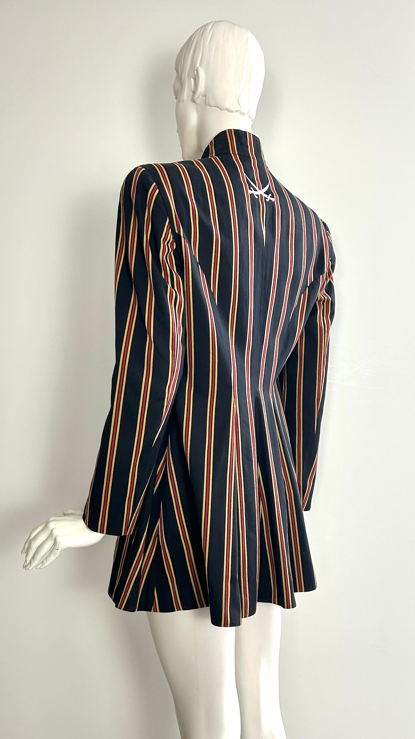 Future Ozbek military style pinstripe jacket
