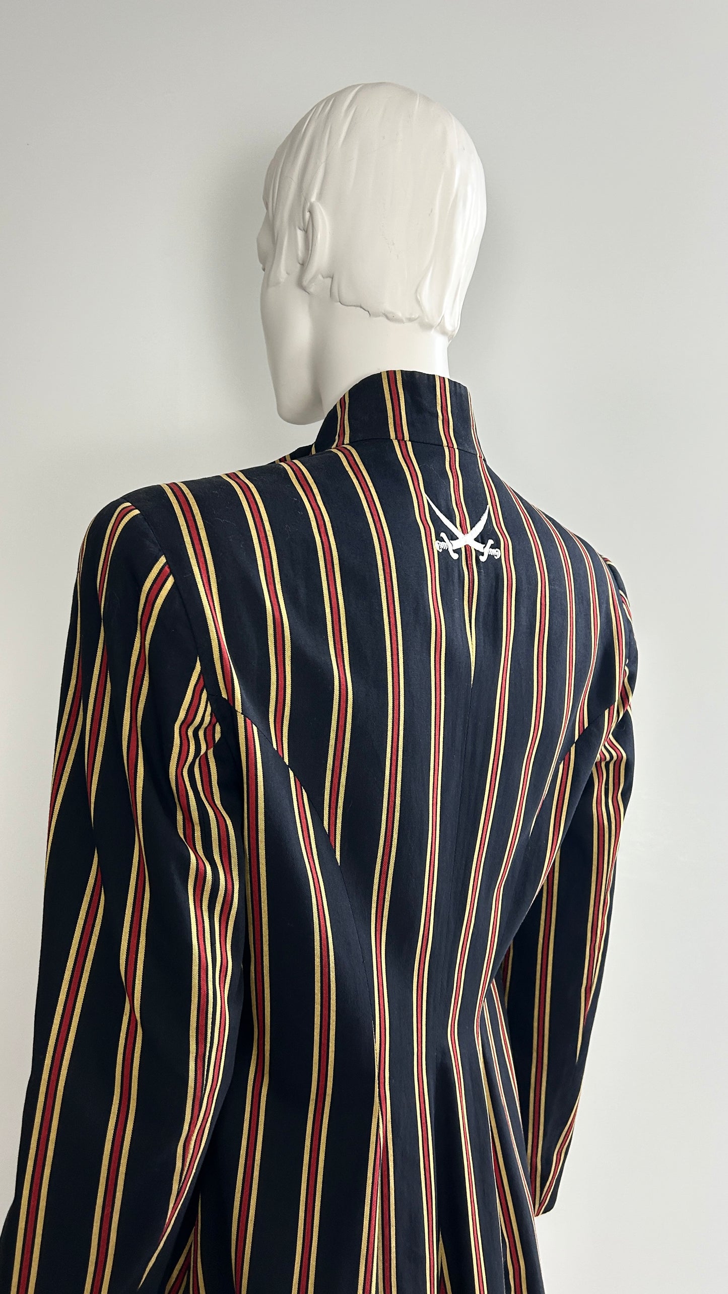 Future Ozbek military style pinstripe jacket