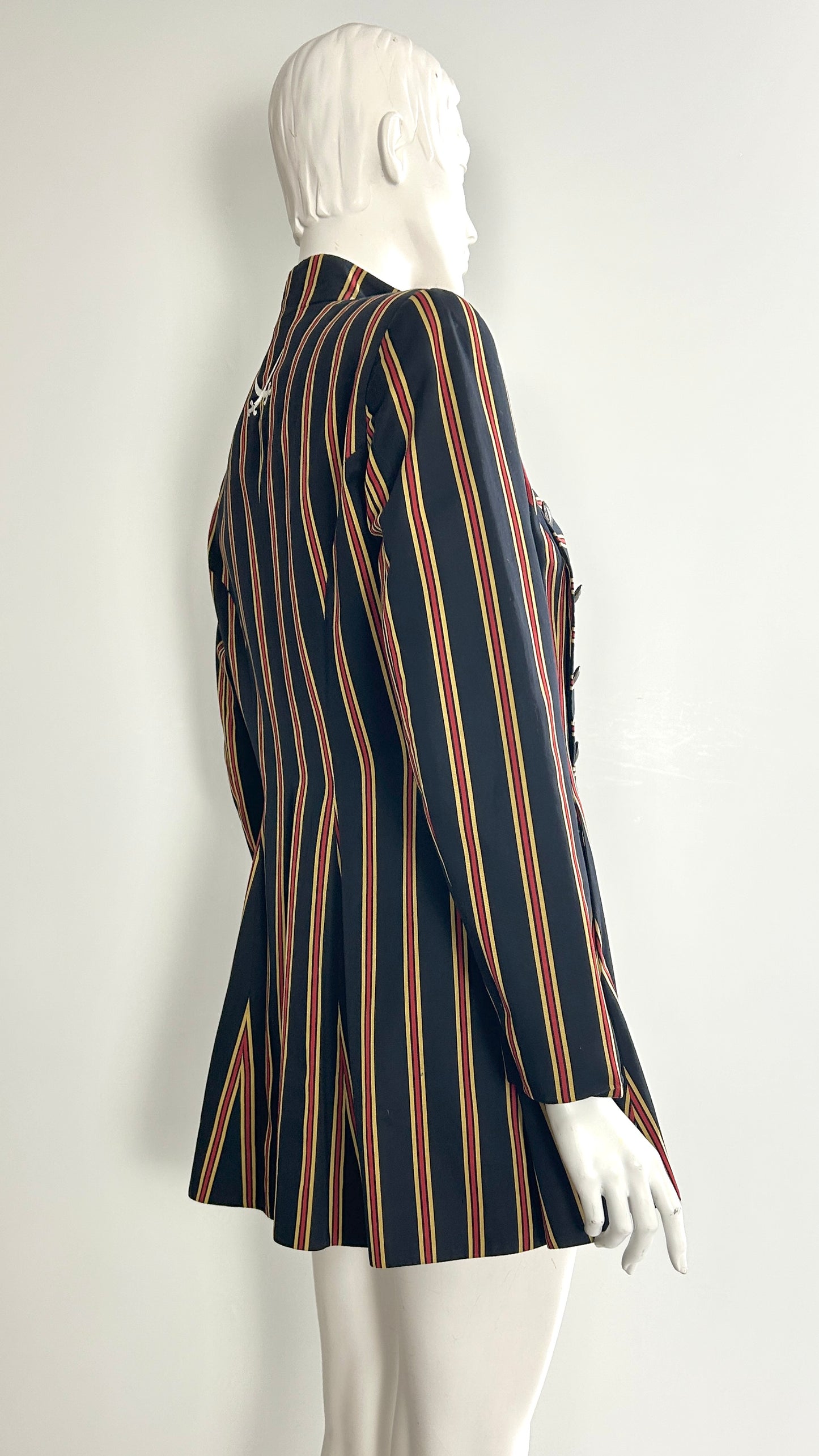 Future Ozbek military style pinstripe jacket