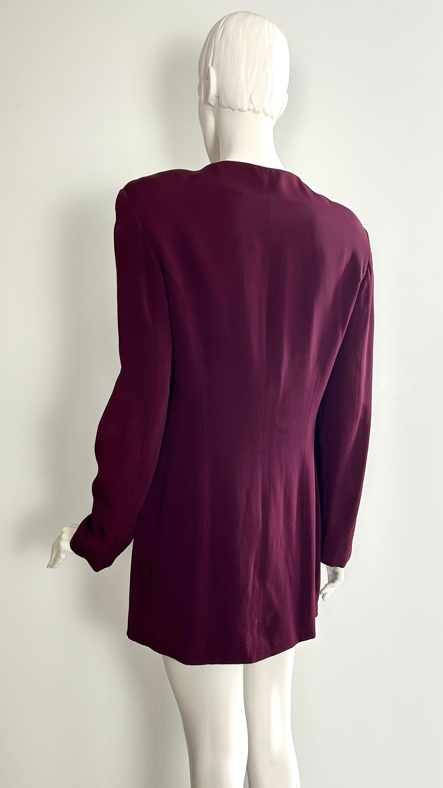 Ozbek maroon jacket with abstract black and white embroidery