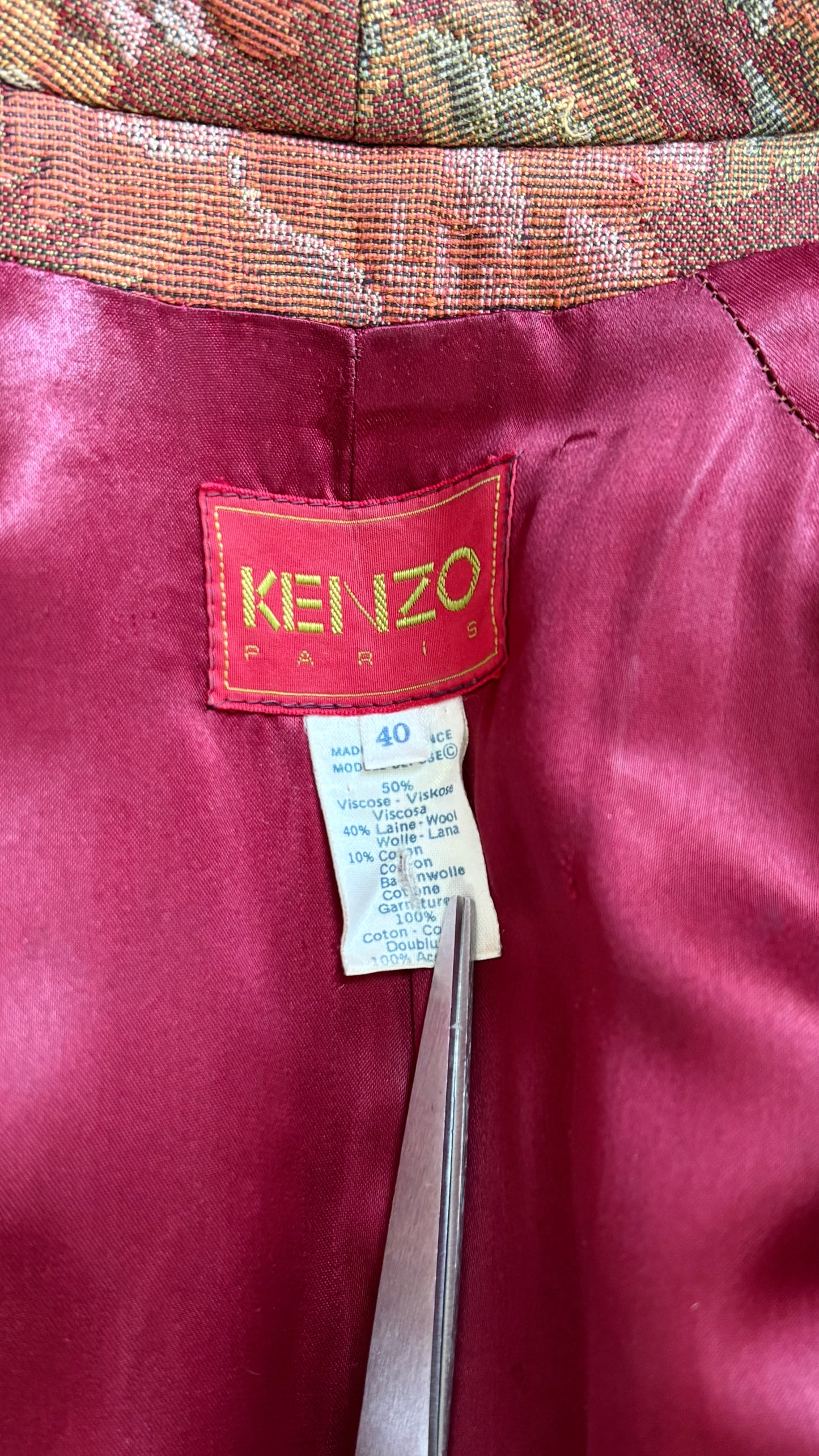 Kenzo tapestry robe style coat