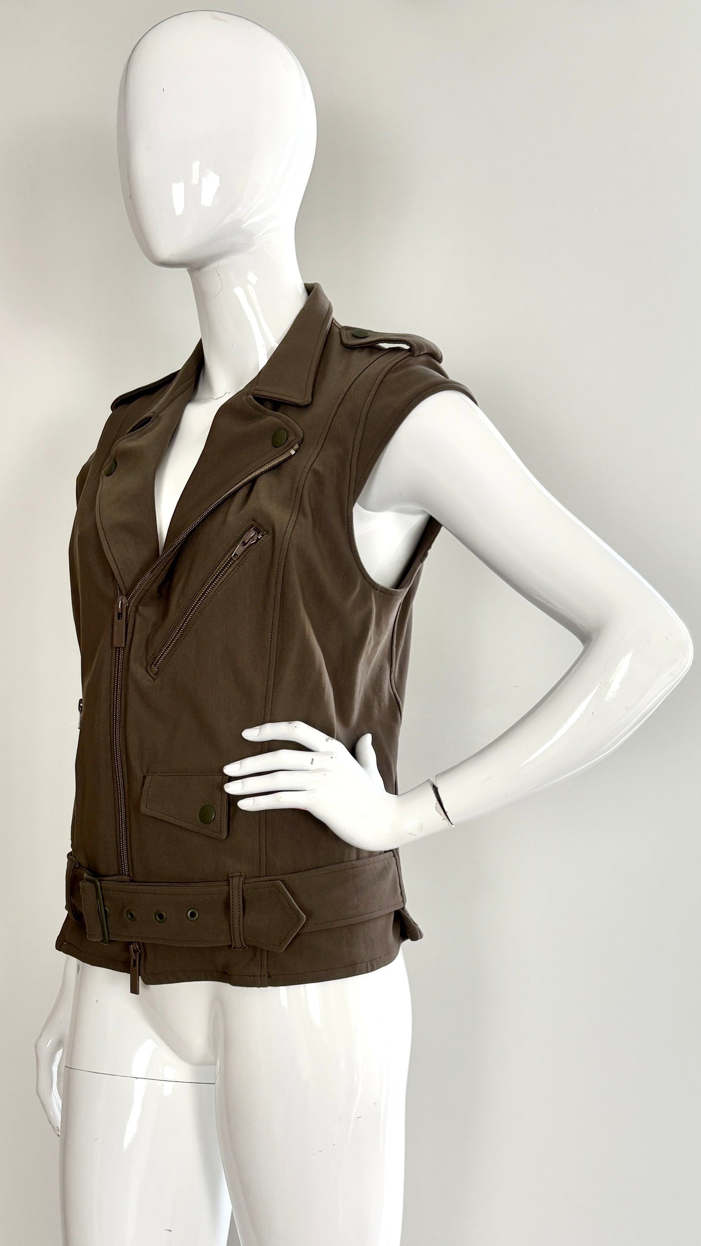 Issey Miyake sleeveless military style jacket