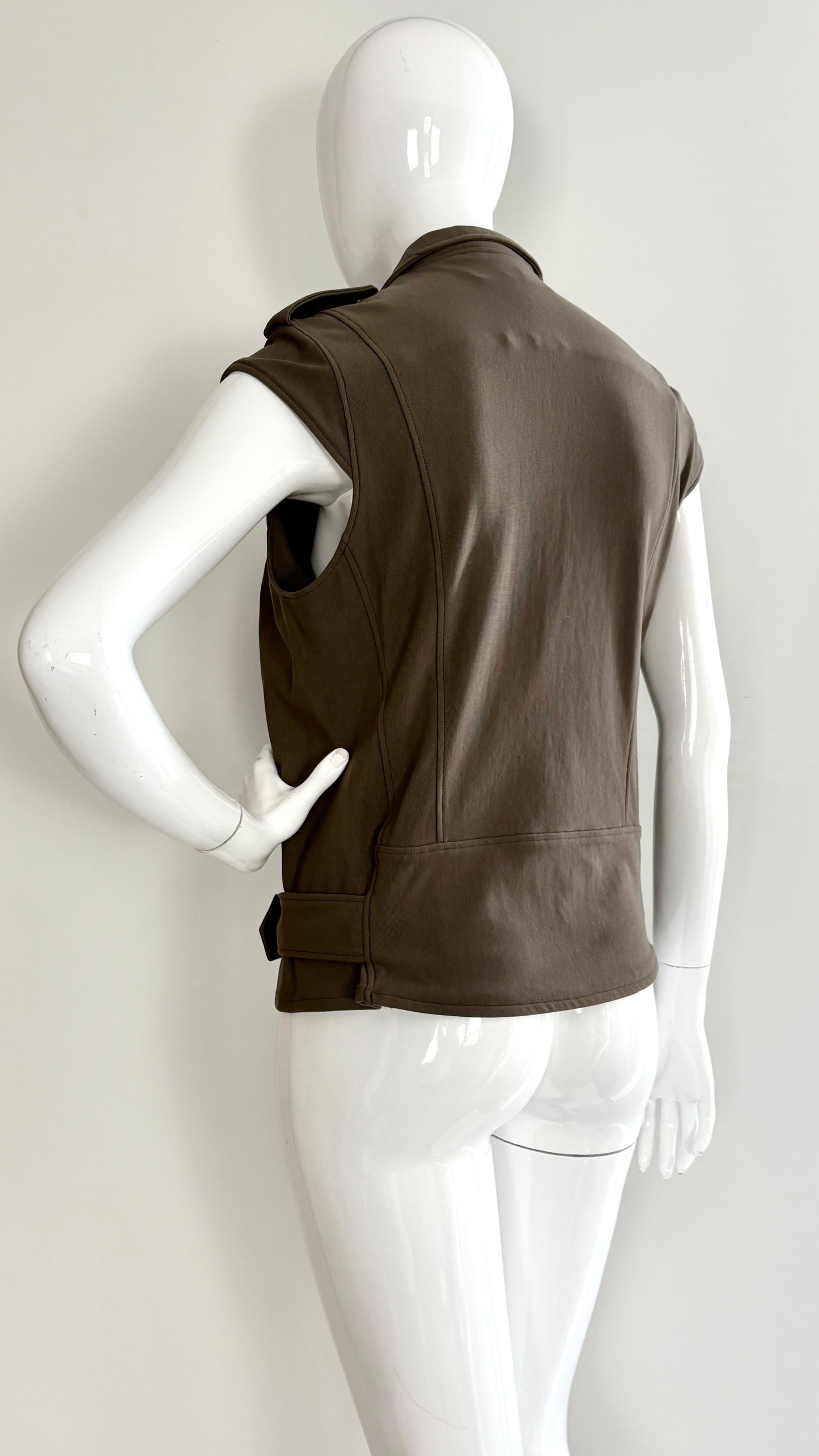 Issey Miyake sleeveless military style jacket