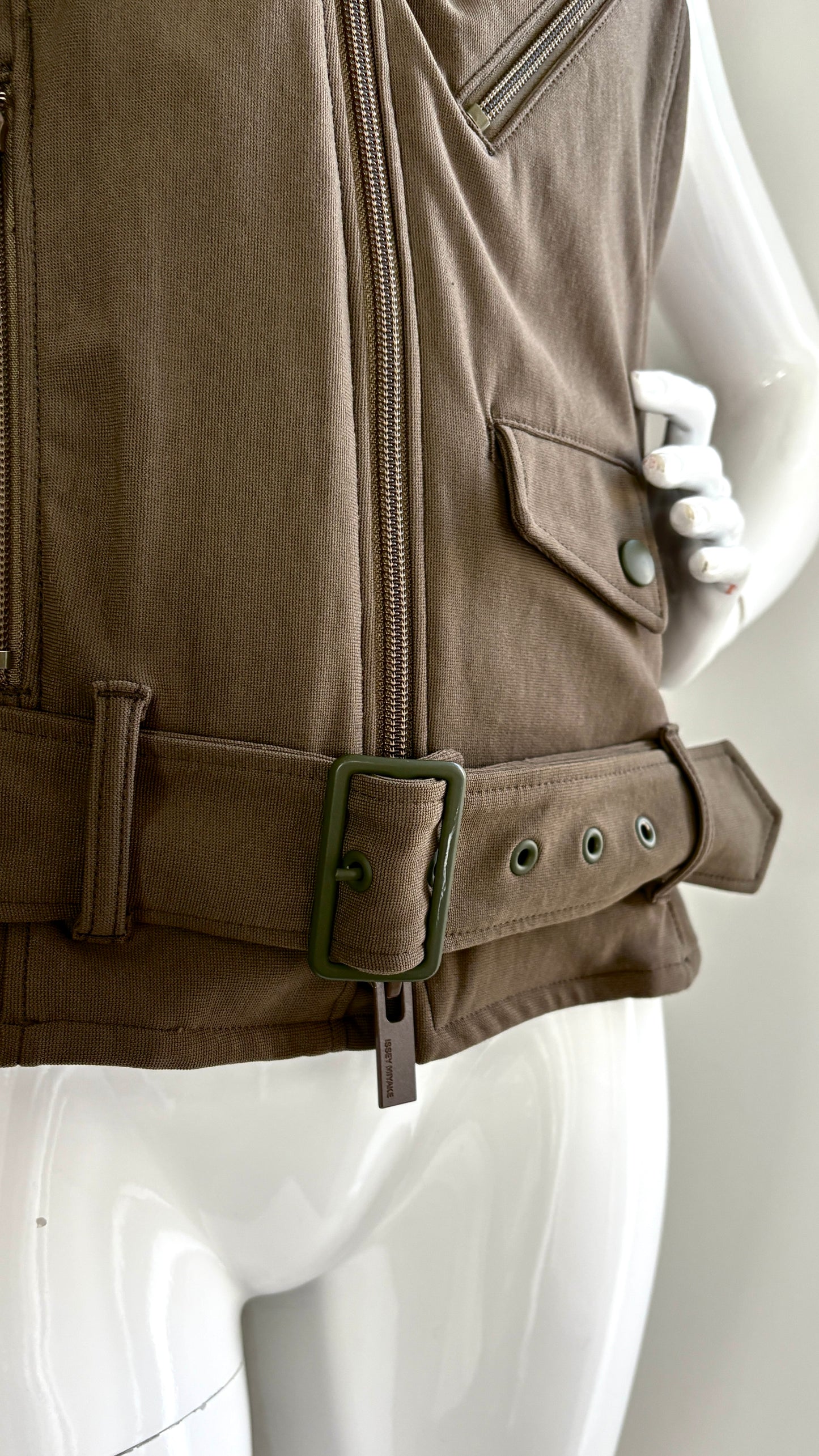 Issey Miyake sleeveless military style jacket