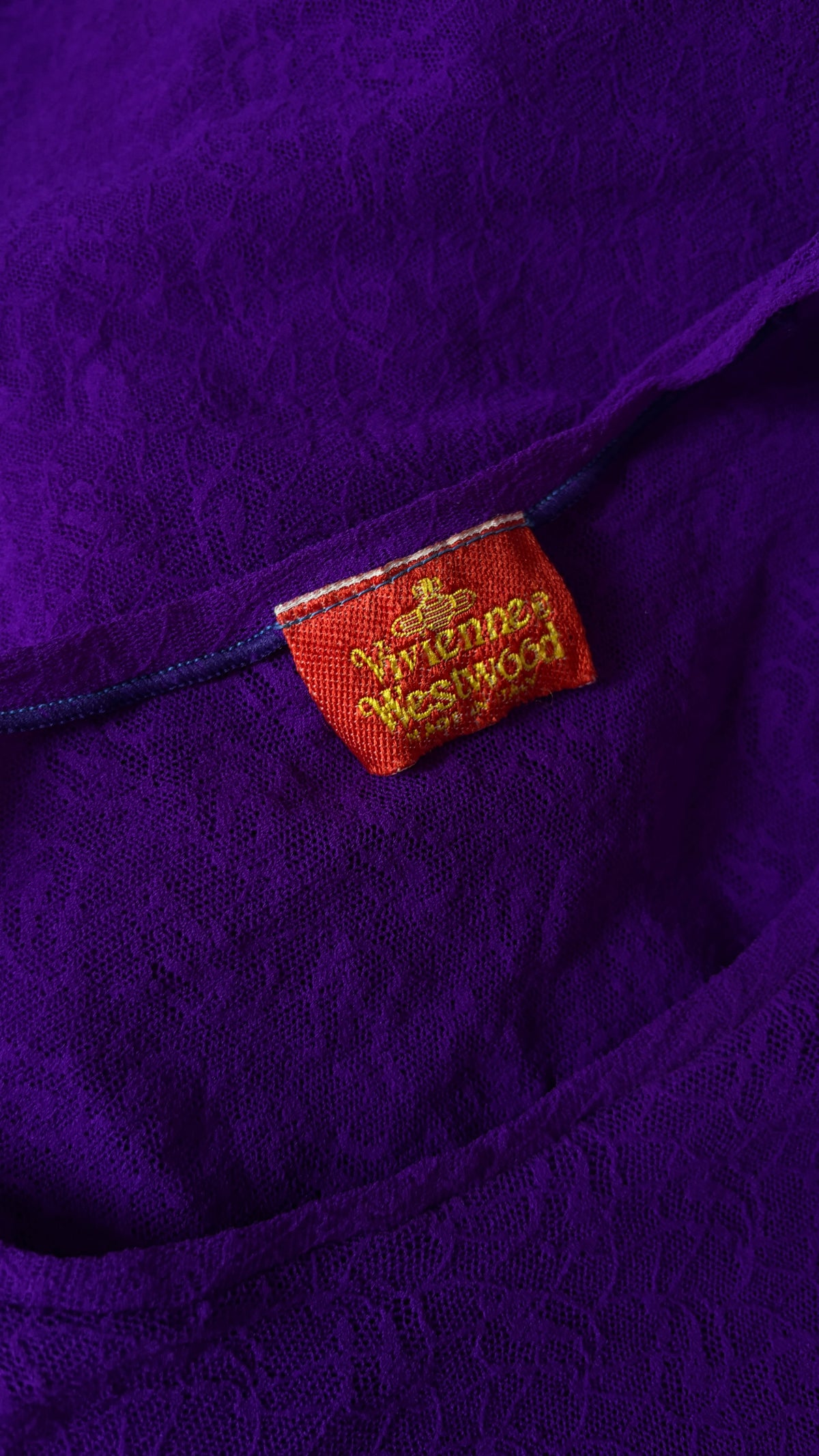 Vivienne Westwood S/S 1989 'civilizade' purple lace knit