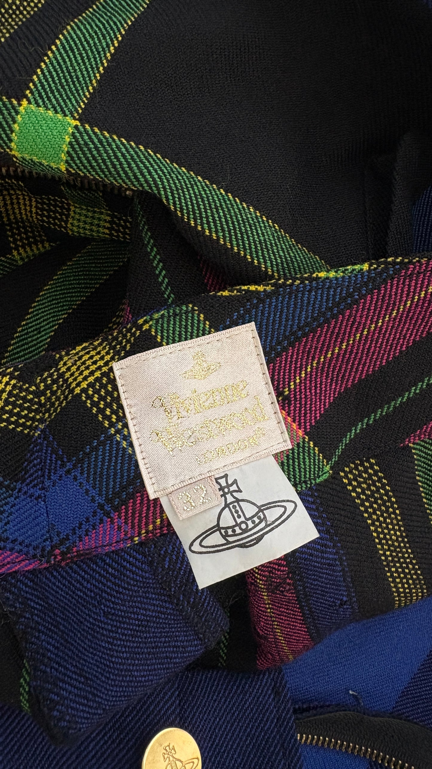 Vivienne Westwood metropolitan tartan bondage trousers