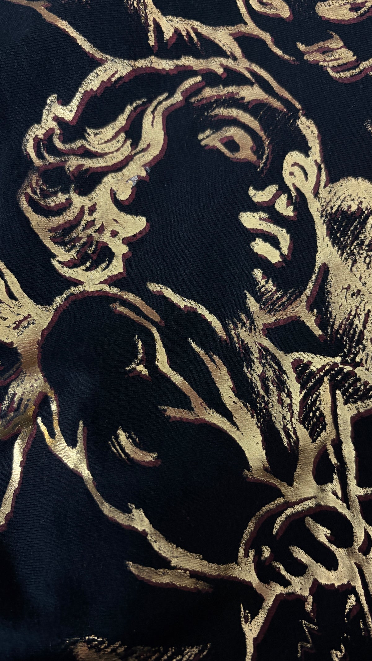Vivienne Westwood gold foil cherub babydoll top/dress