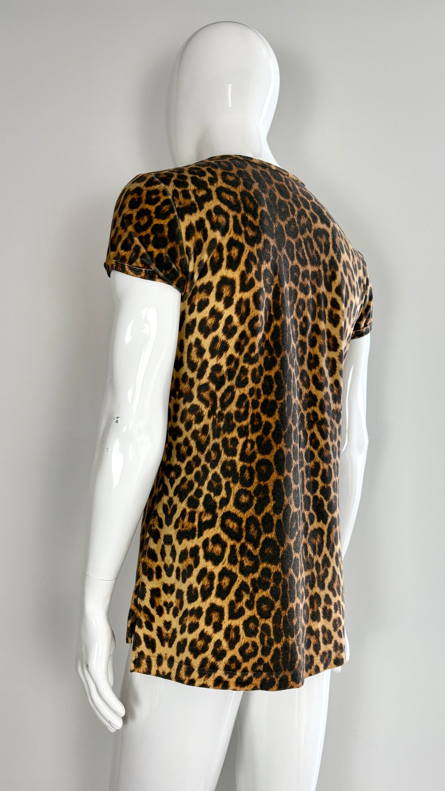 Vivienne Westwood A/W 1992/1993 'Always on camera' leopard print tee with latex heart motif
