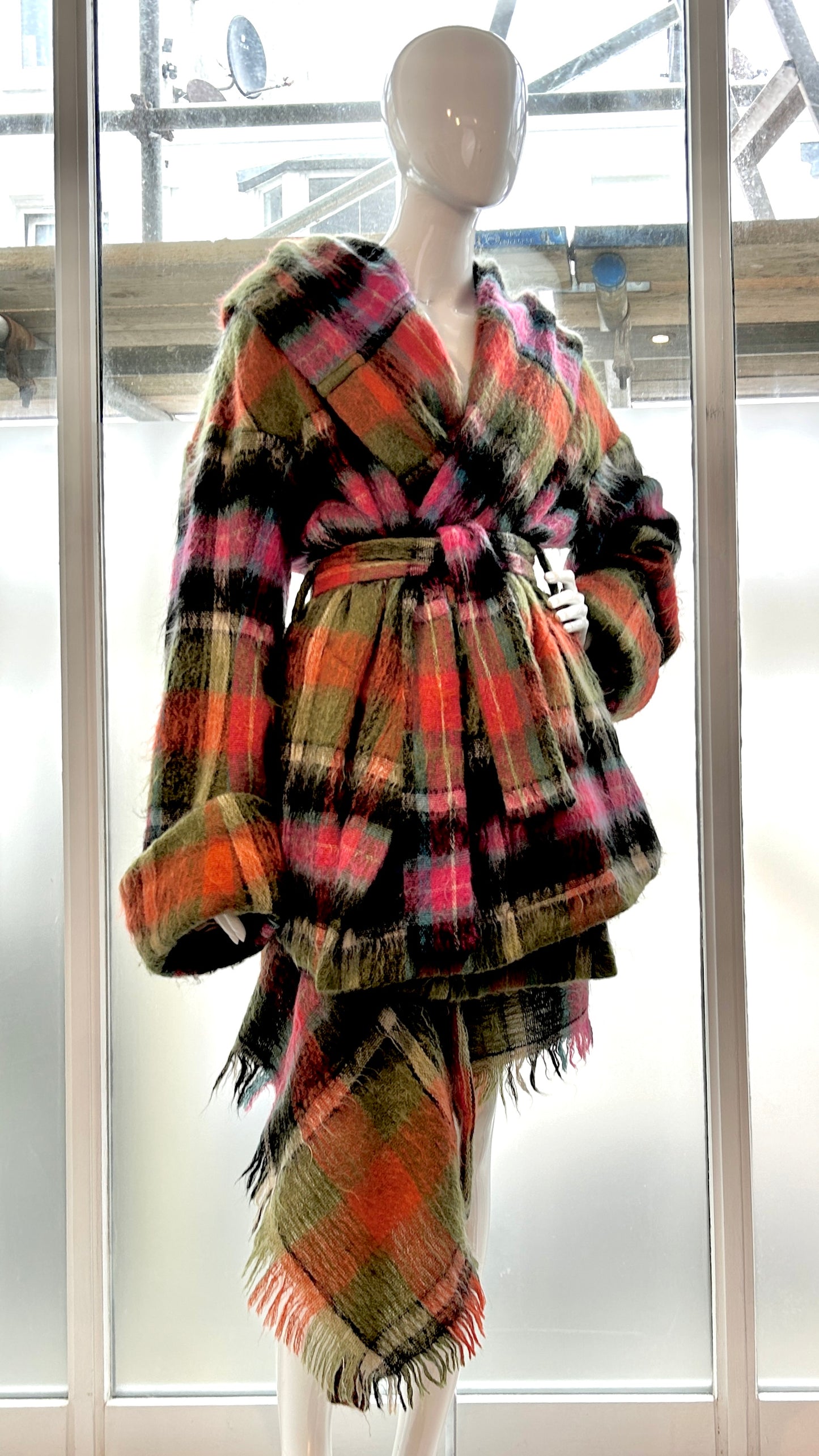 Vivienne Westwood A/W 1993/1994 'Anglomania' Ancient Bruce of Kinnaird brushed mohair ensemble