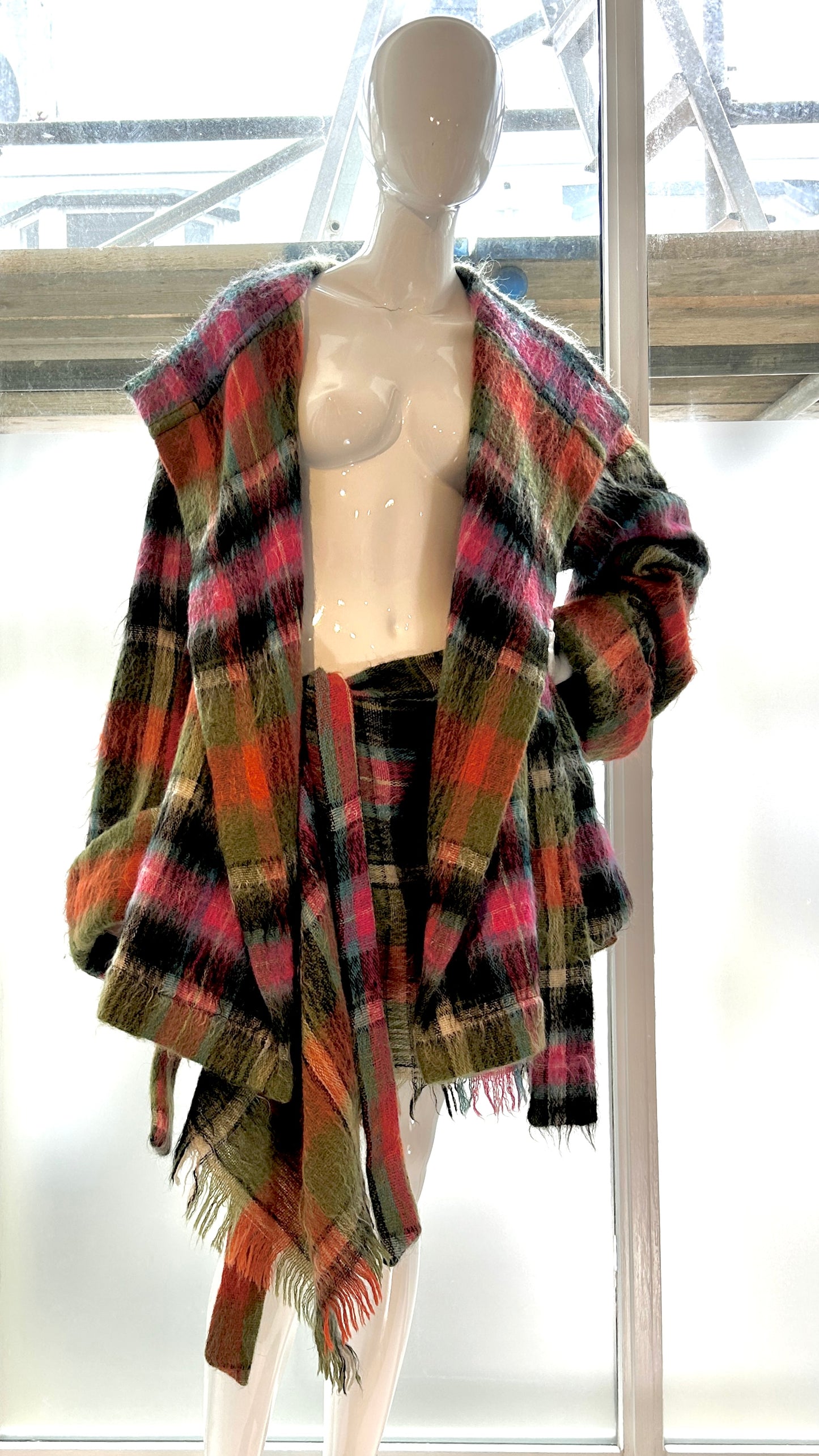 Vivienne Westwood A/W 1993/1994 'Anglomania' Ancient Bruce of Kinnaird brushed mohair ensemble