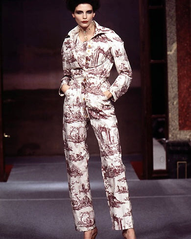 Vivienne Westwood 2009 pink toile de jouy print tee