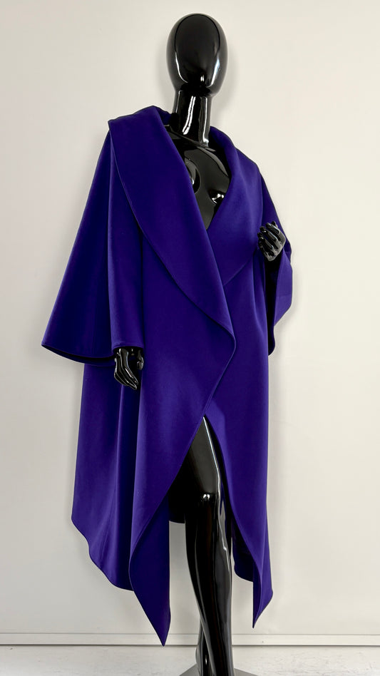 Claude Montana purple shawl coat
