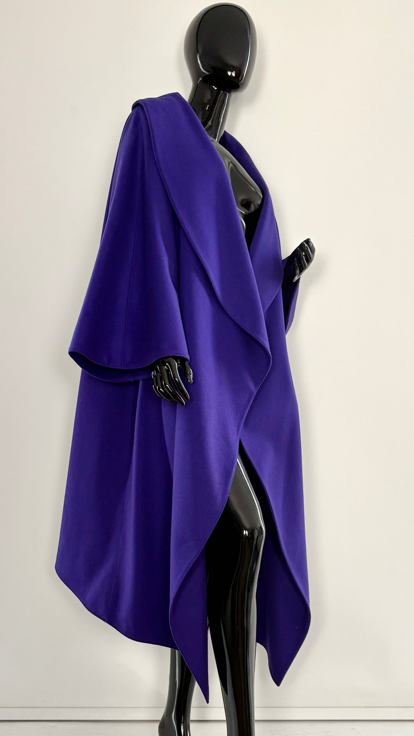 Claude Montana purple shawl coat