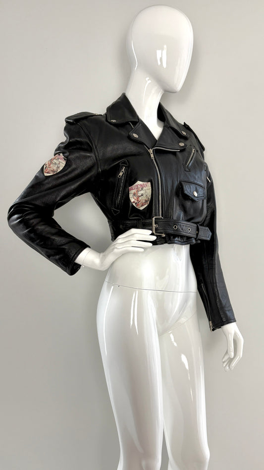Junior Gaultier cropped leather jacket
