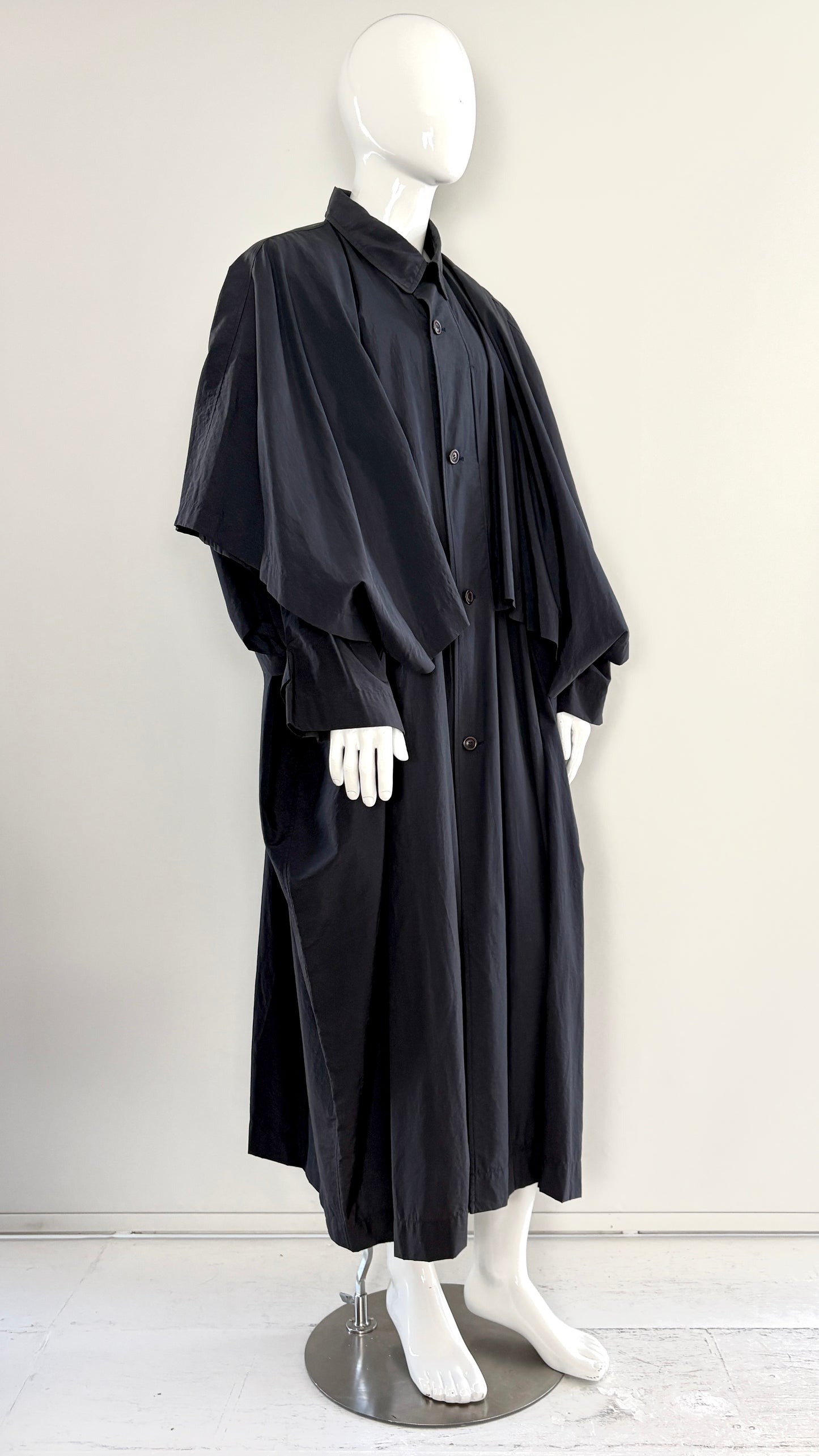 Issey Miyake raincoat with adjustable panels