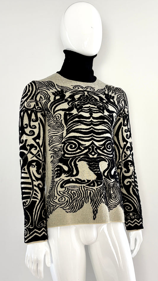 Jean Paul Gaultier abstract knit top