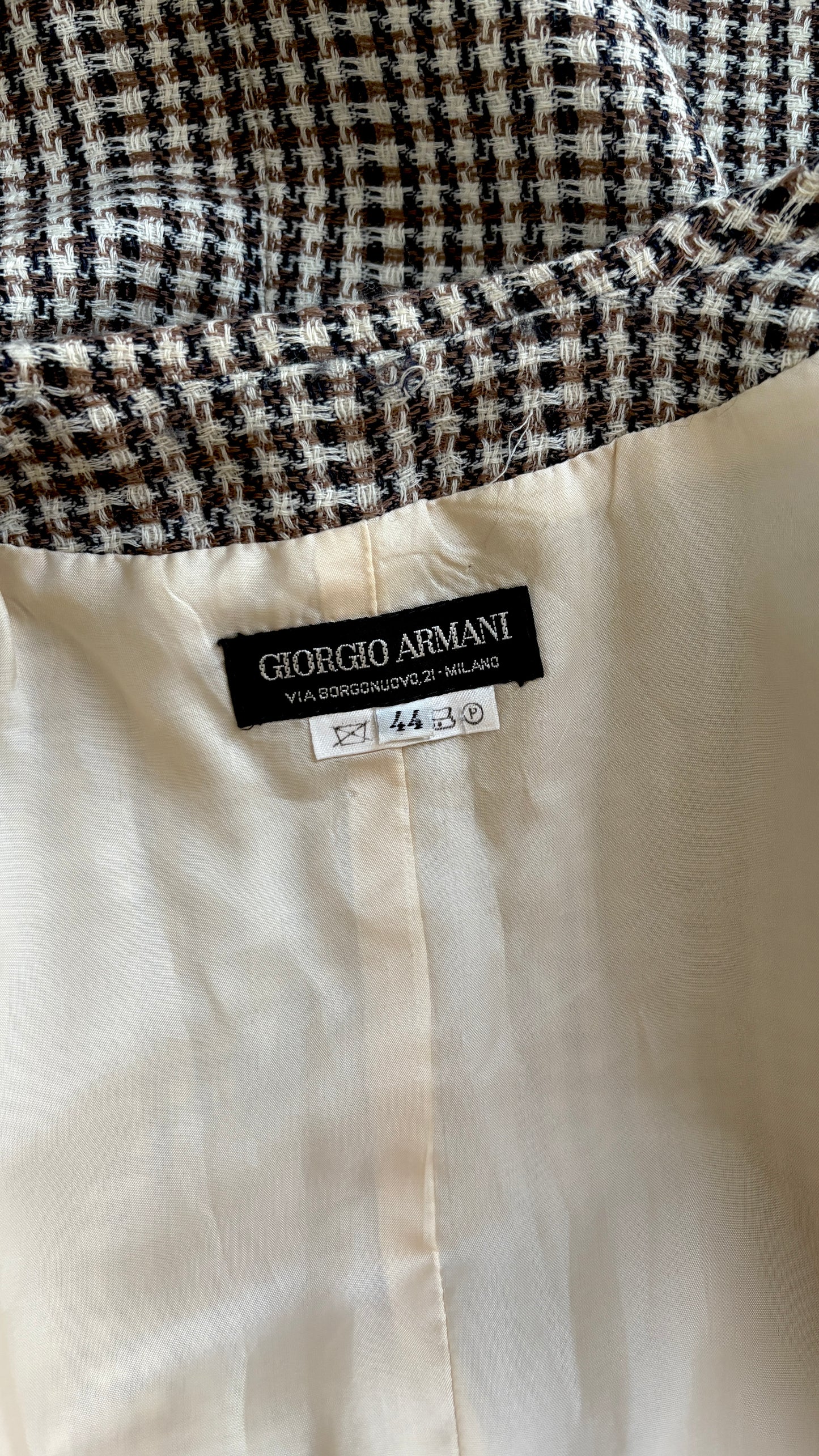Armani houndstooth jacket/waistcoat