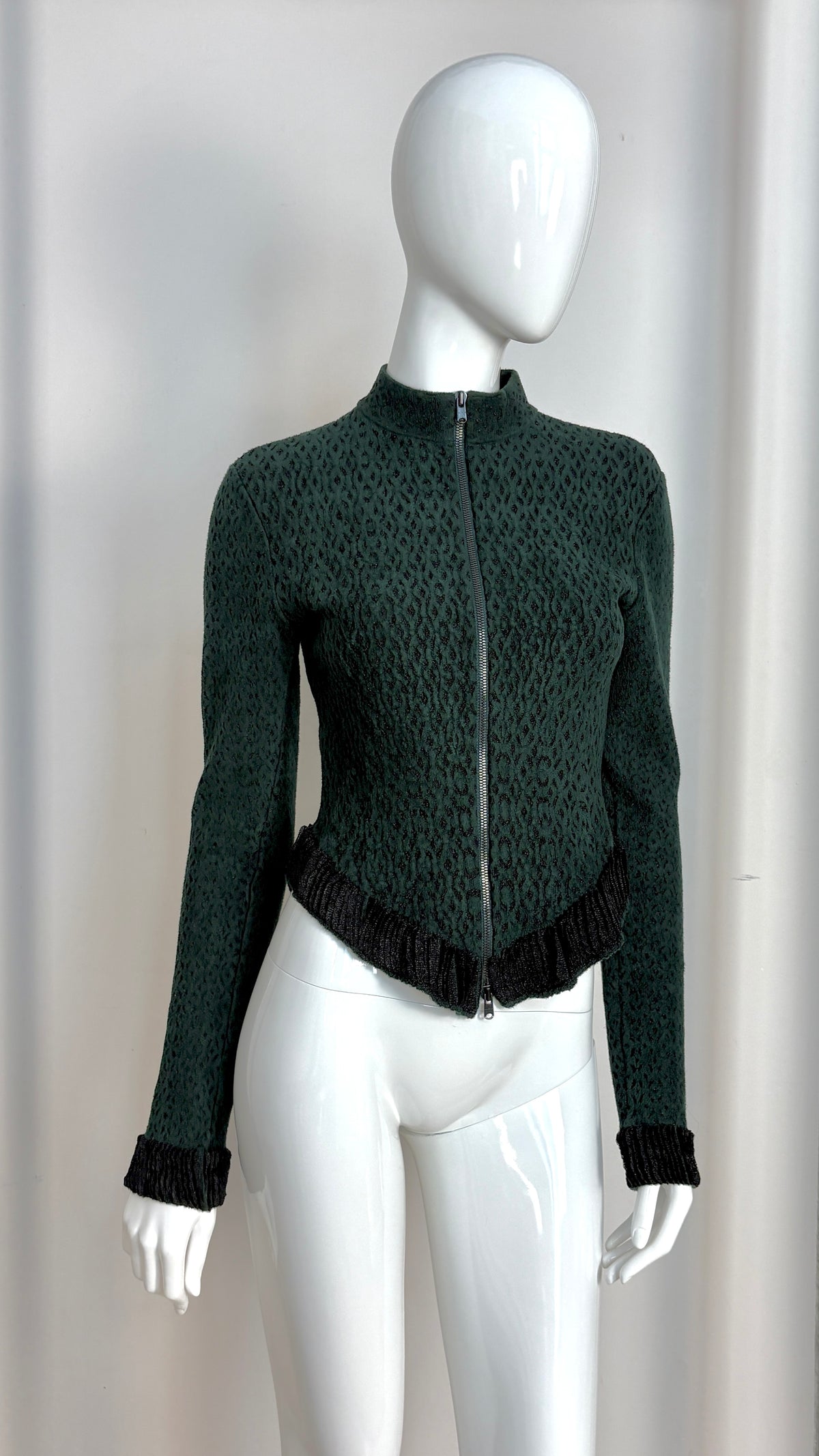 Alaïa green knit jacket