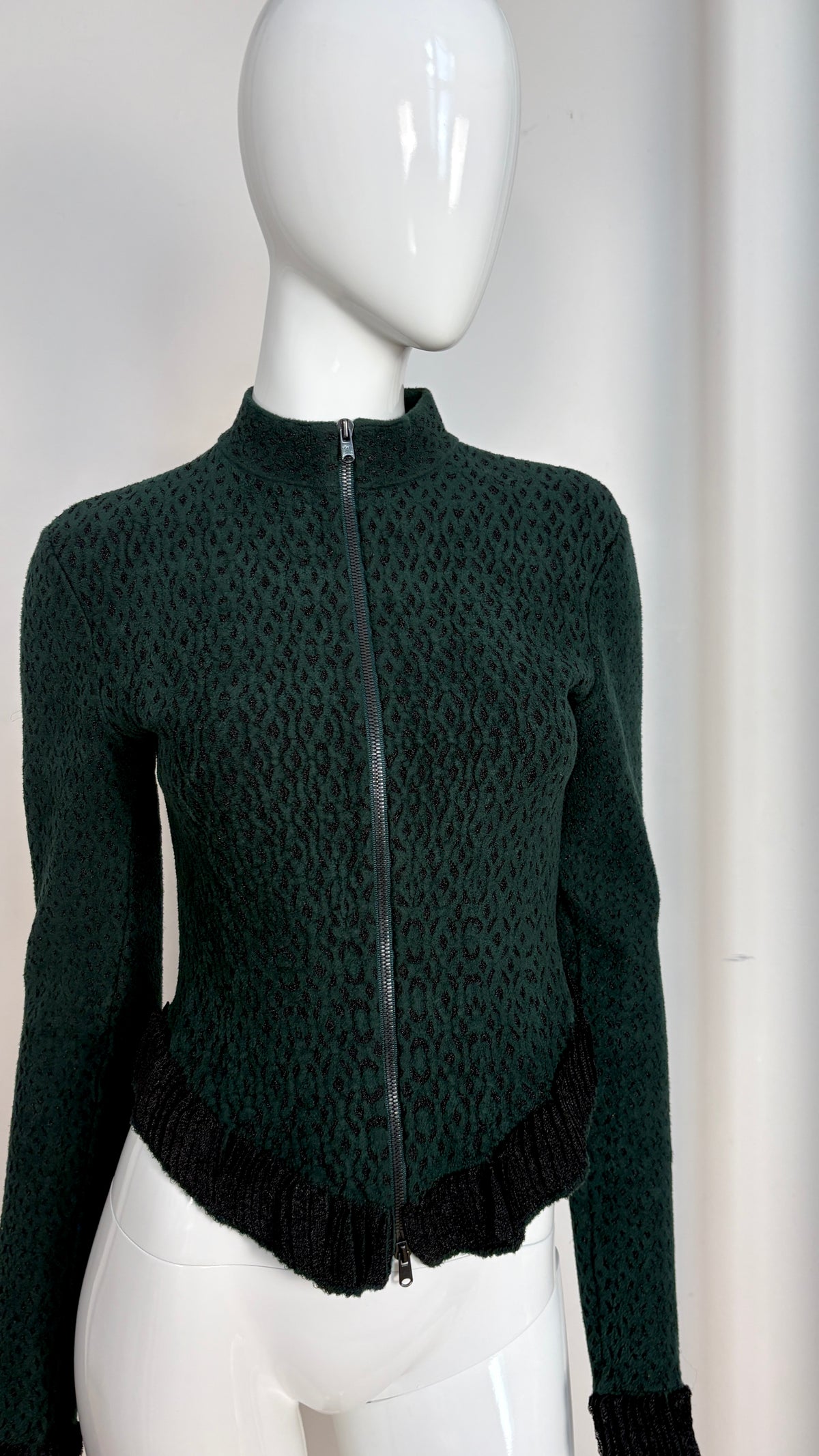 Alaïa green knit jacket