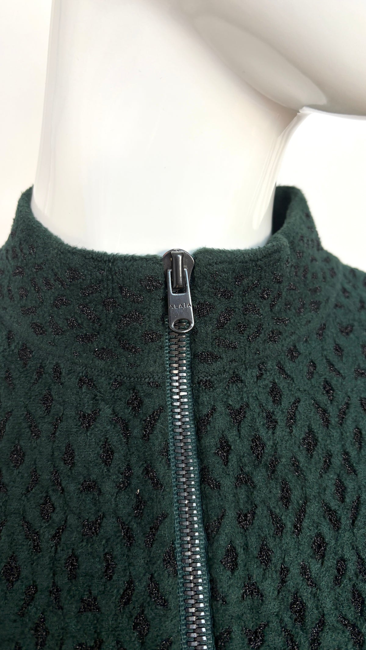 Alaïa green knit jacket