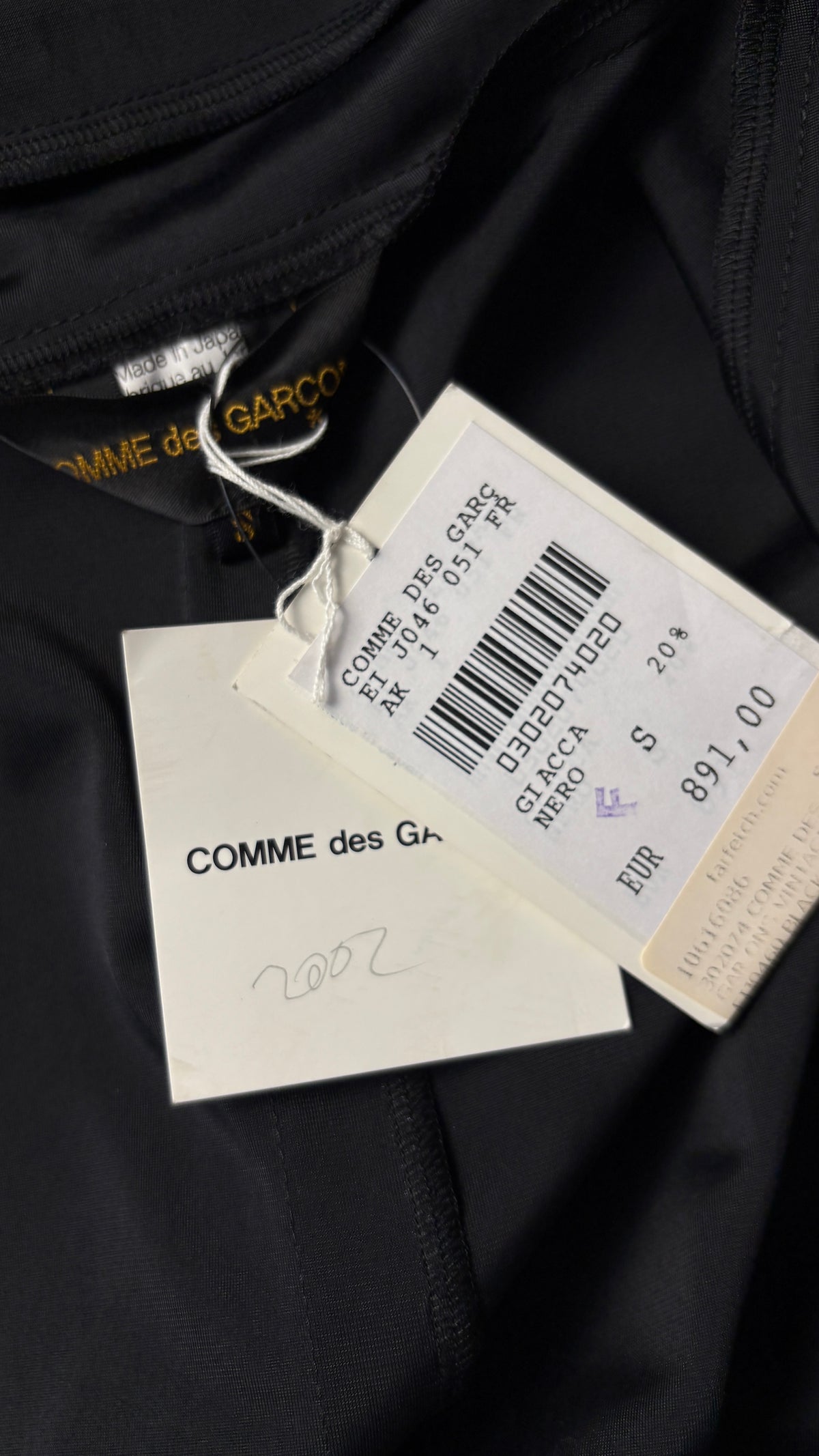 Comme des Garcons sheer layered jacket with bow detail