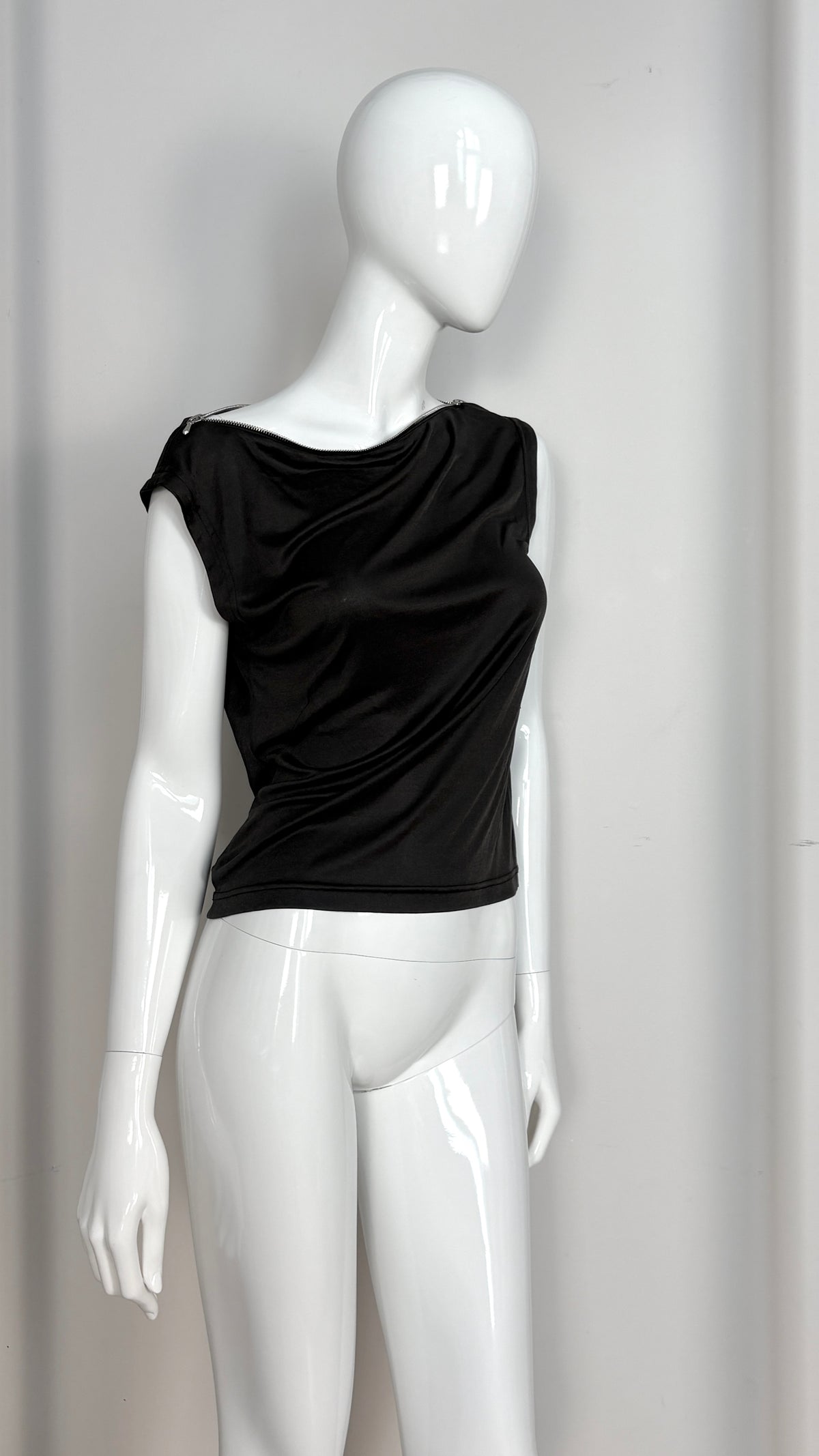 Alexander McQueen S/S 1997 zip neckline top