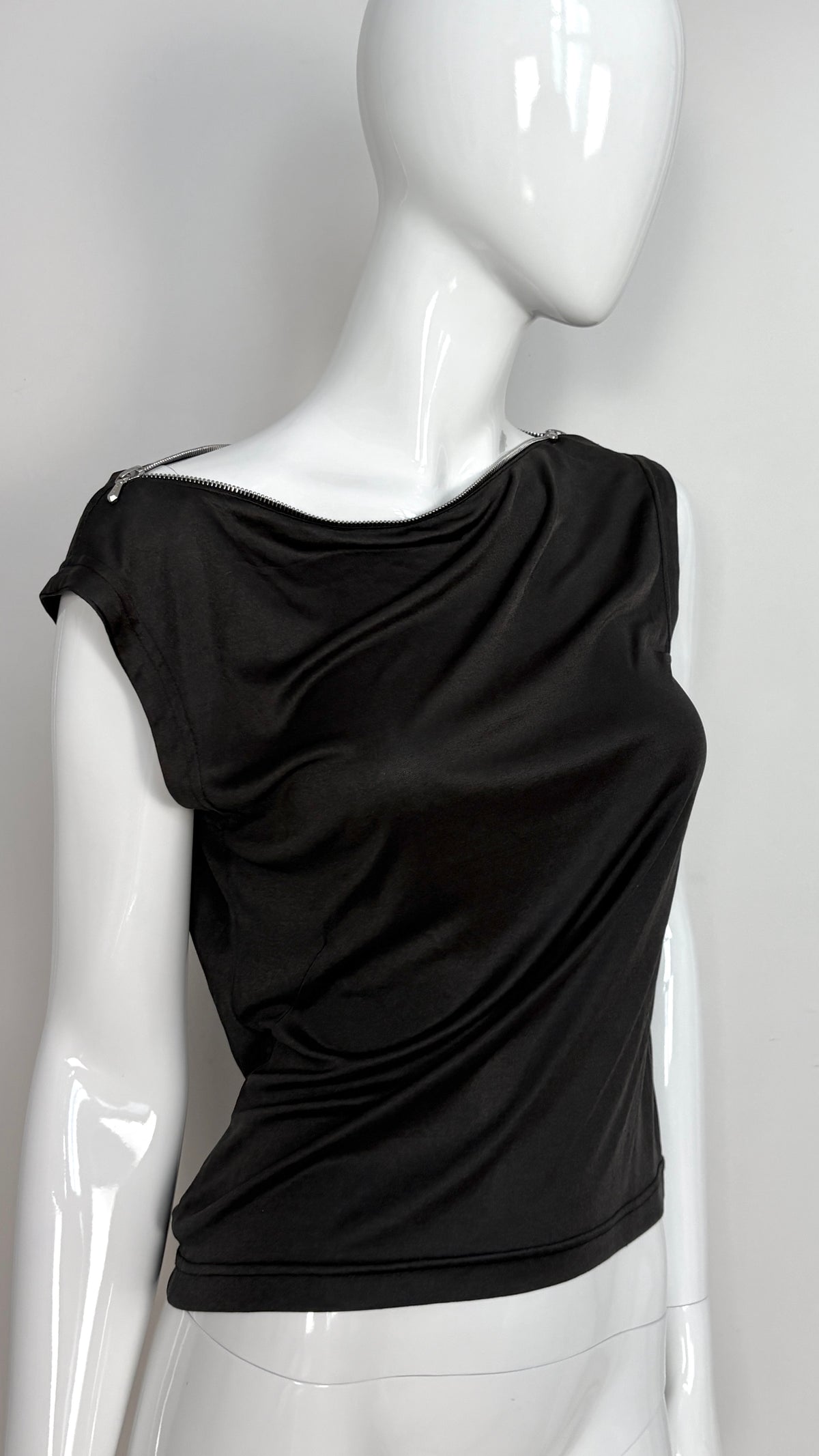 Alexander McQueen S/S 1997 zip neckline top