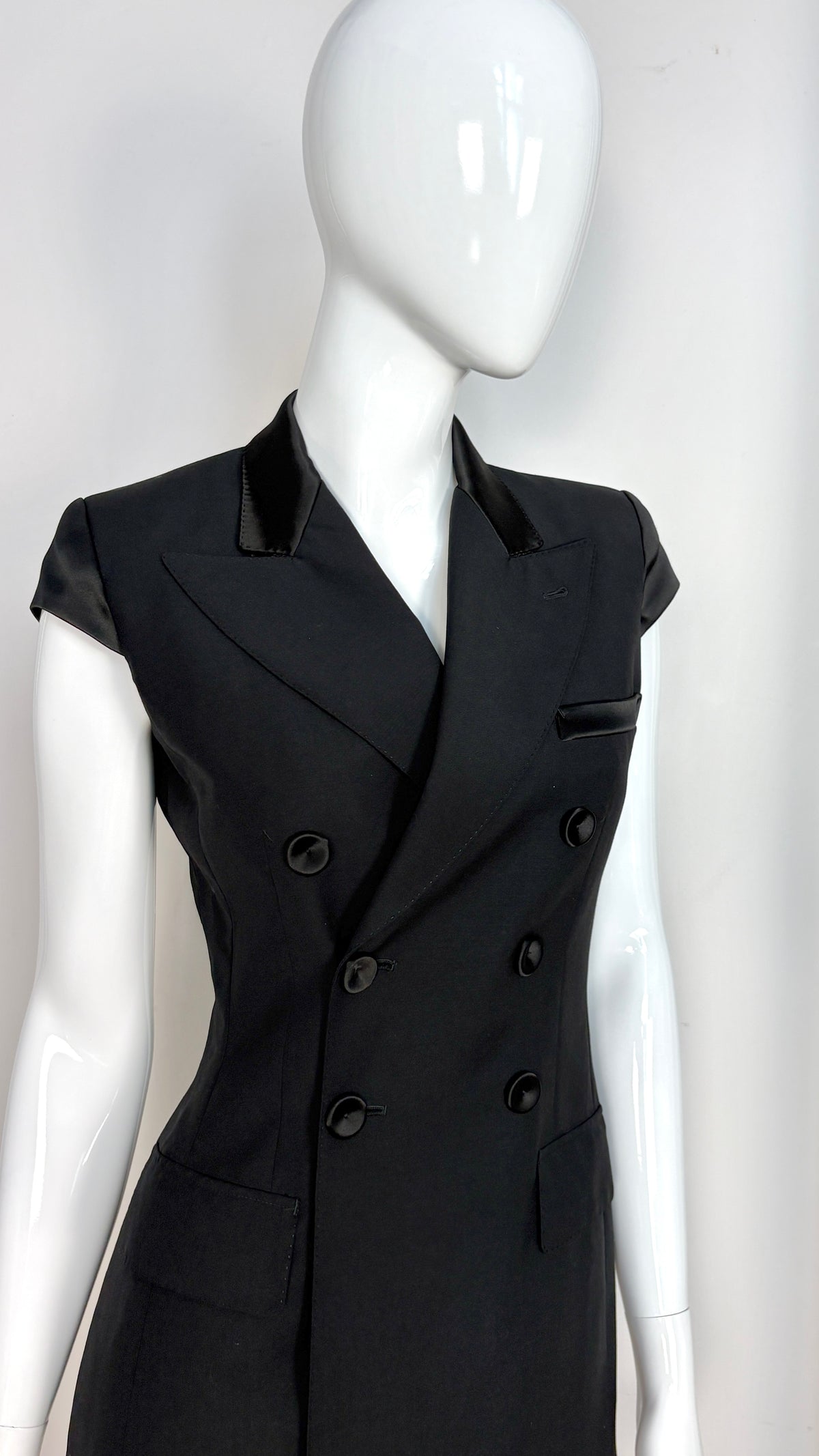 Jean Paul Gaultier satin cap sleeve jacket