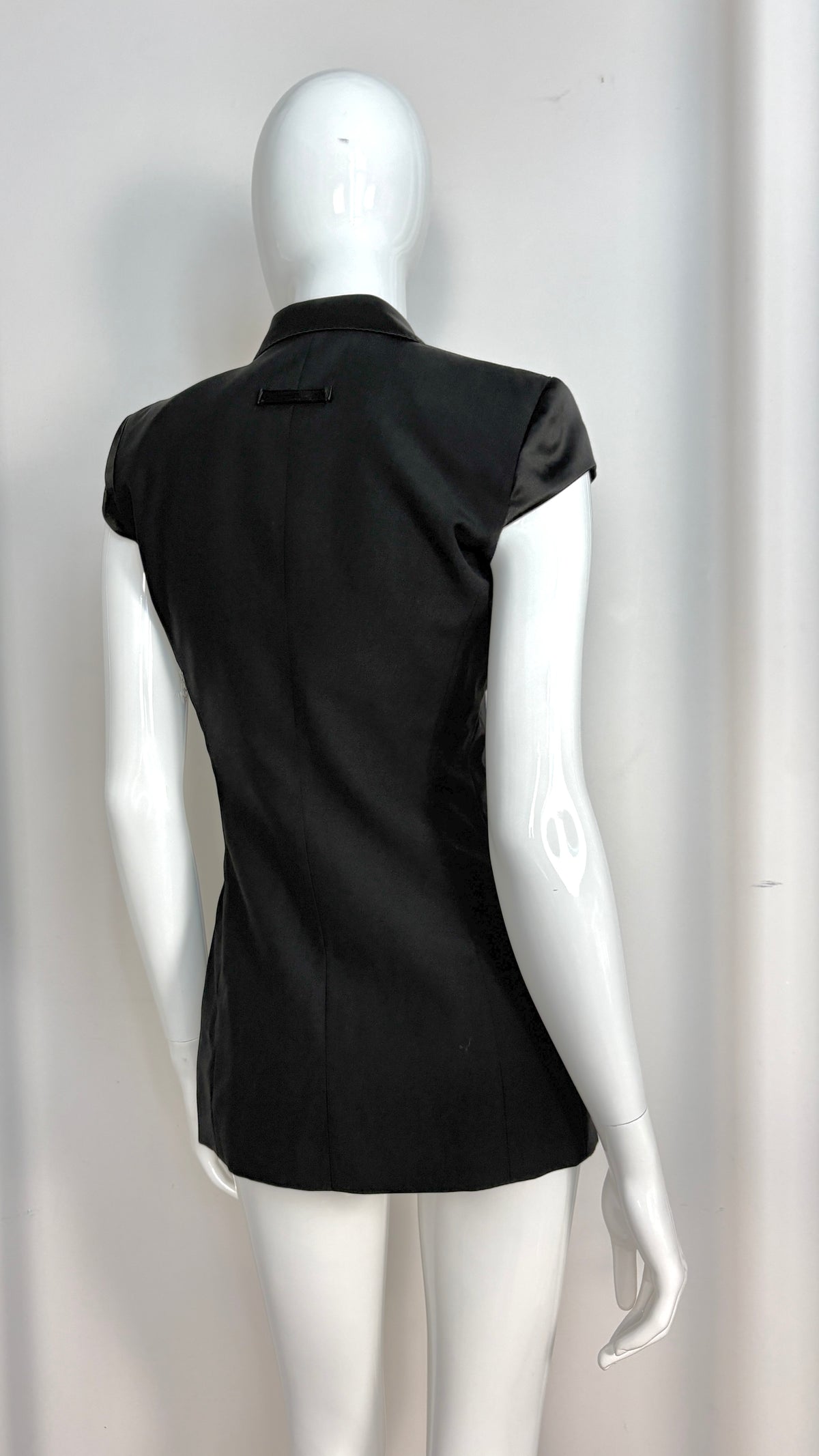 Jean Paul Gaultier satin cap sleeve jacket