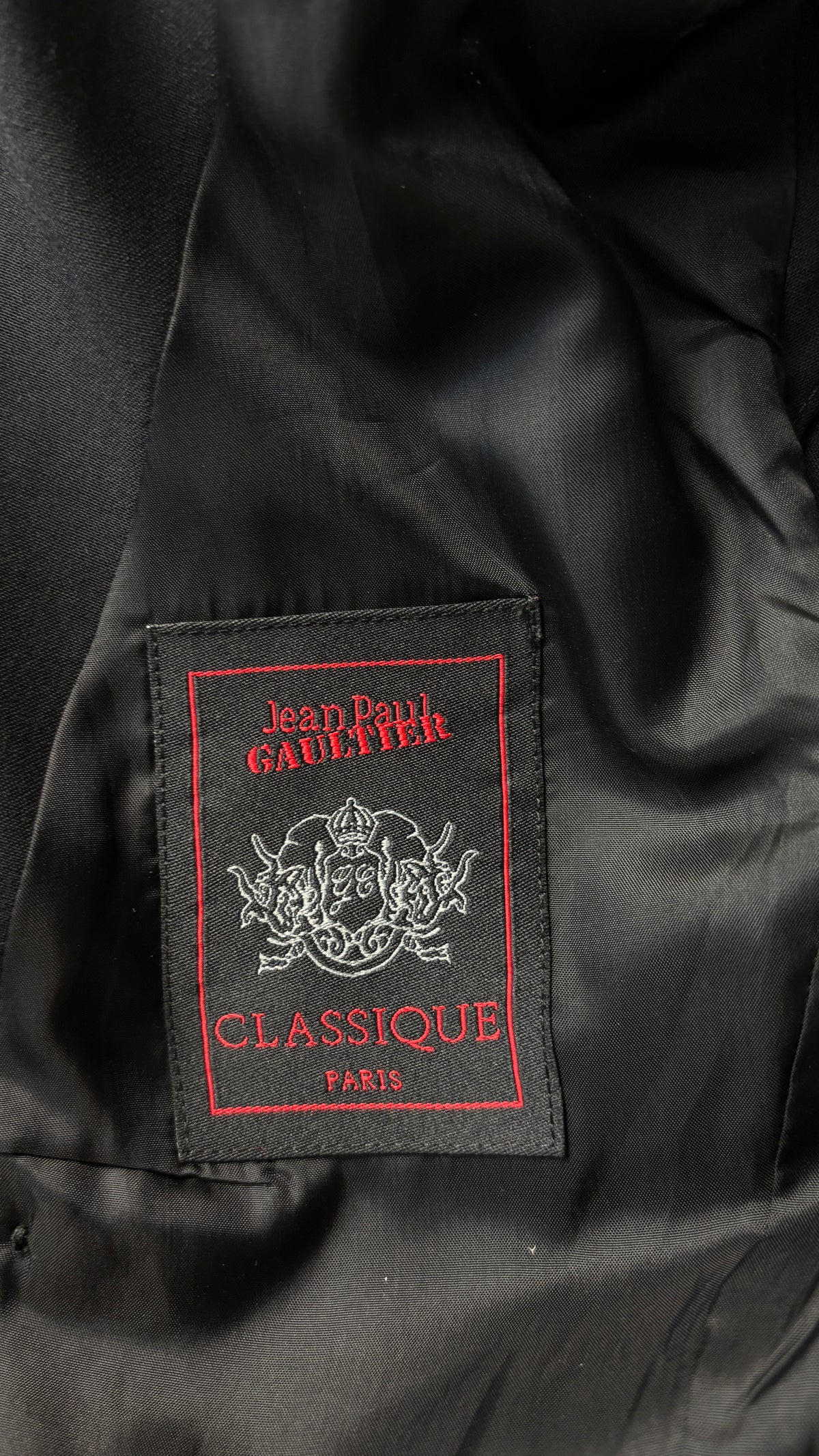 Jean Paul Gaultier satin cap sleeve jacket