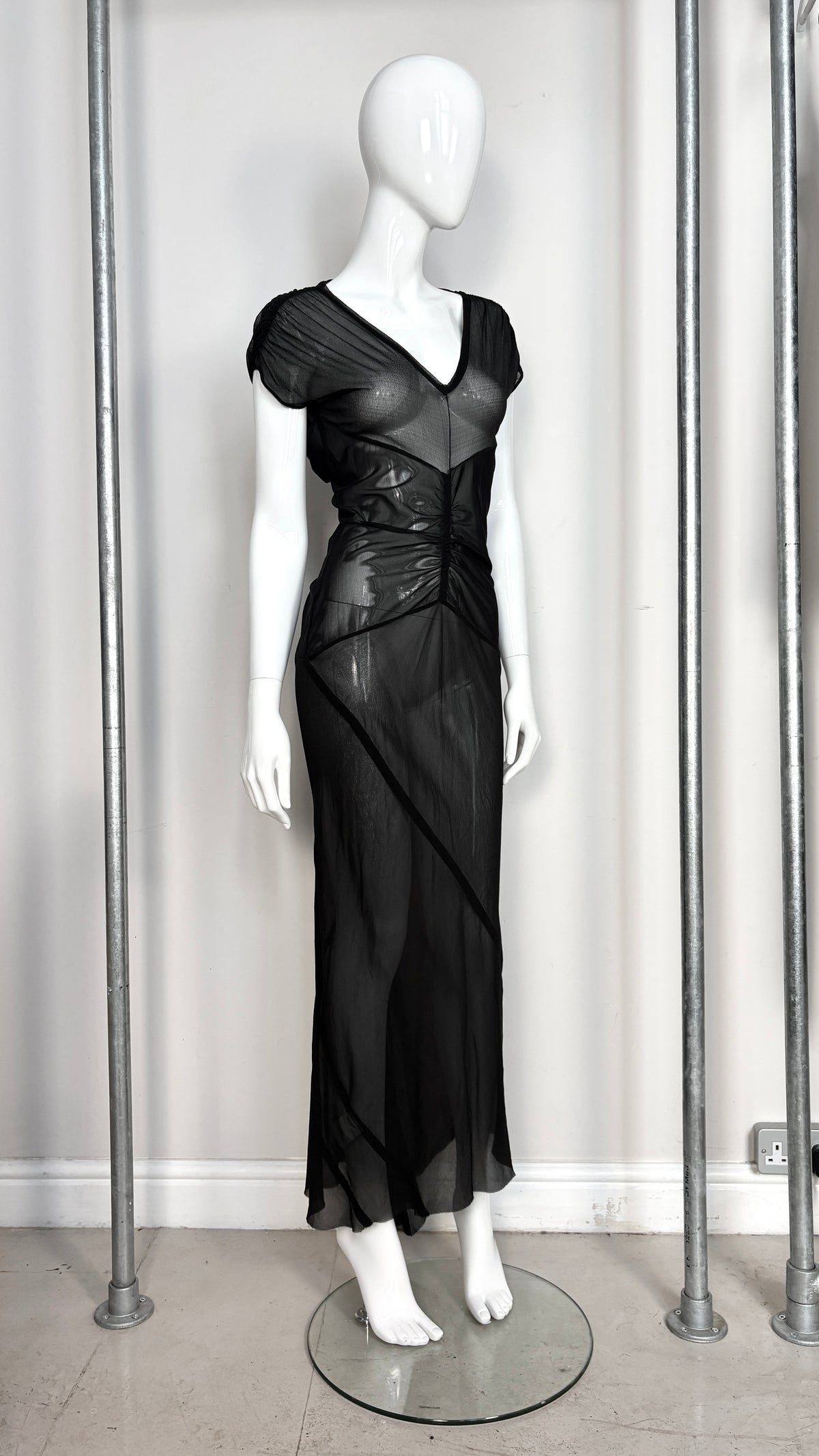 Rick Owens S/S 2007 sheer gathered dress