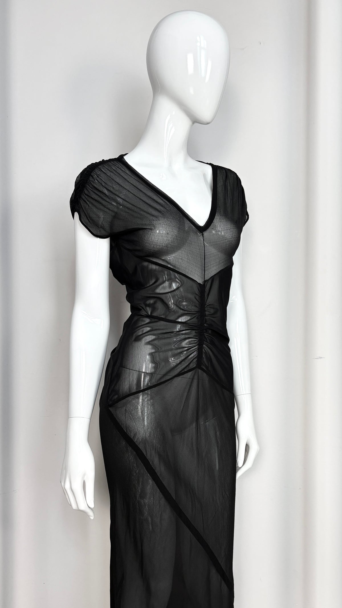 Rick Owens S/S 2007 sheer gathered dress