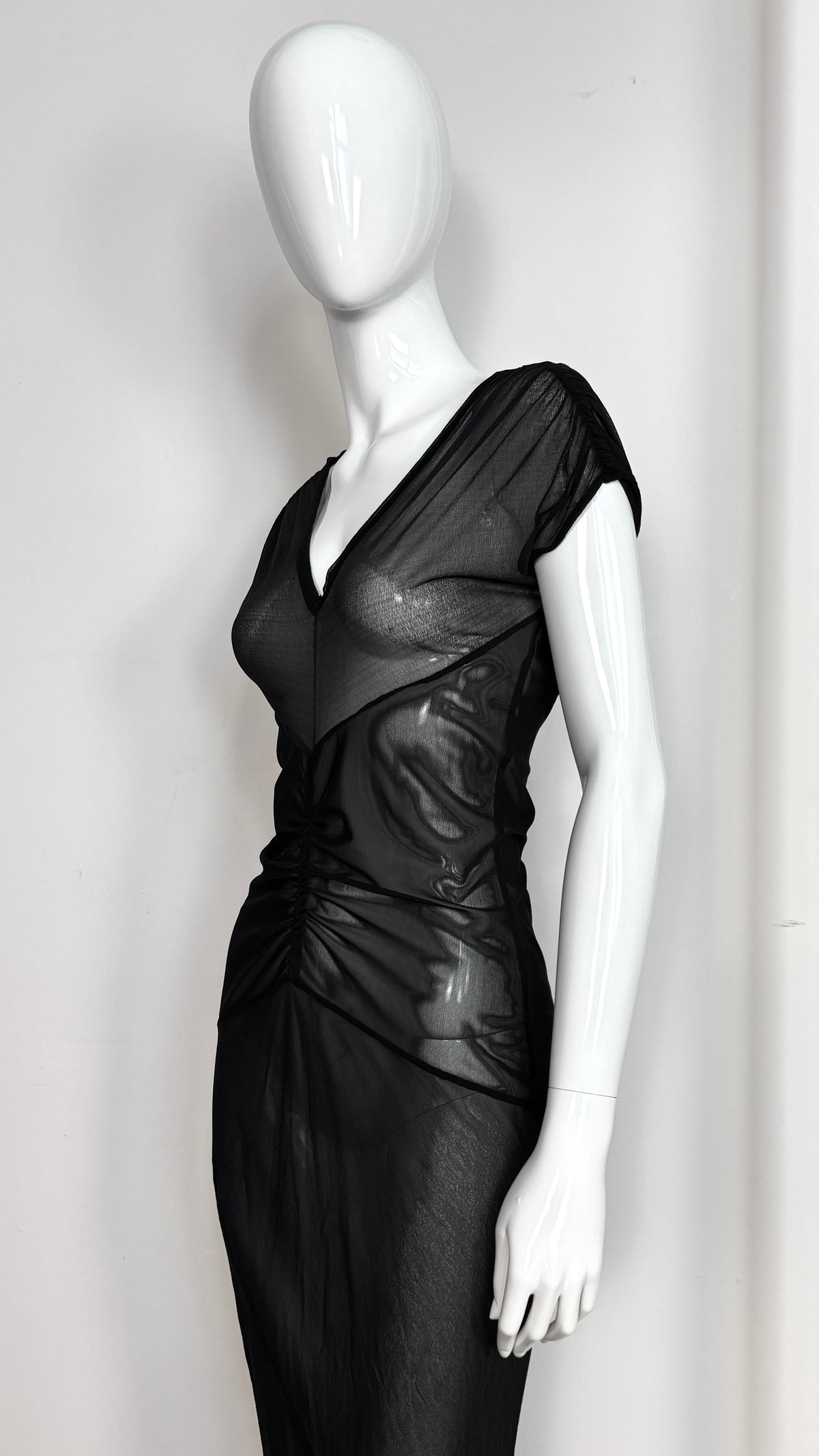 Rick Owens S/S 2007 sheer gathered dress