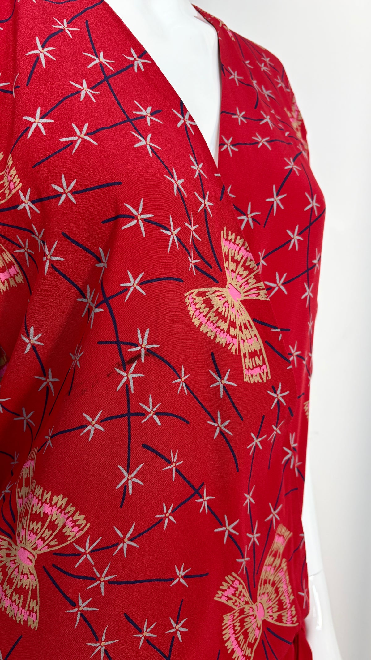 Zandra Rhodes bow print dropped waist dress