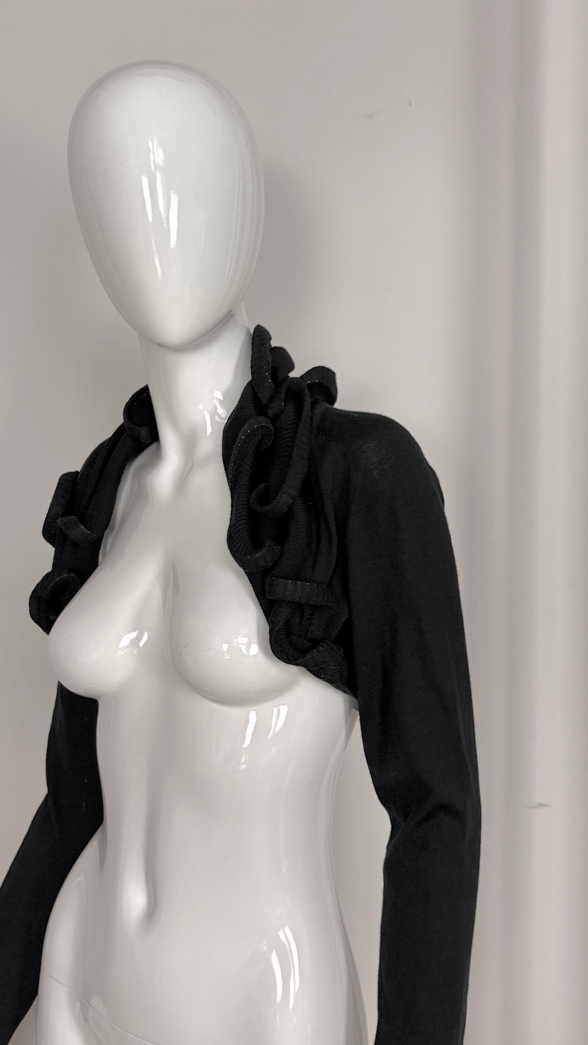 Celine boned ruffle collar bolero