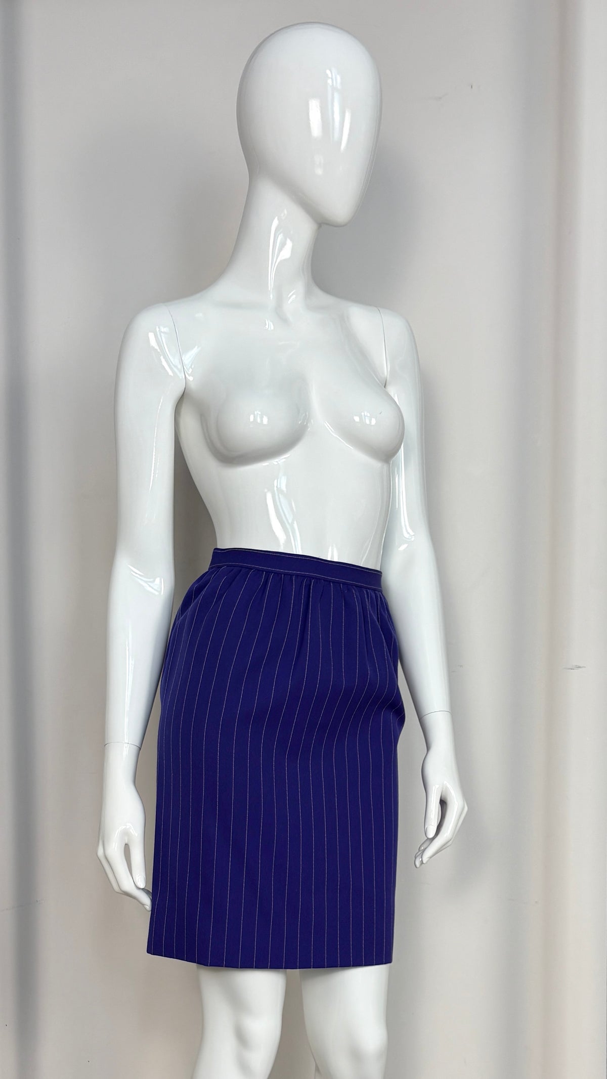 Valentio couture purple pinstripe layered suit