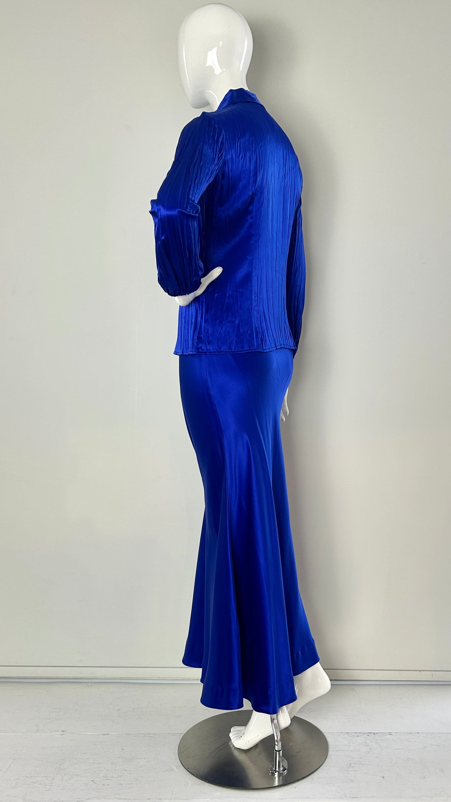 Roberto Cavalli ultramarine silk ensemble