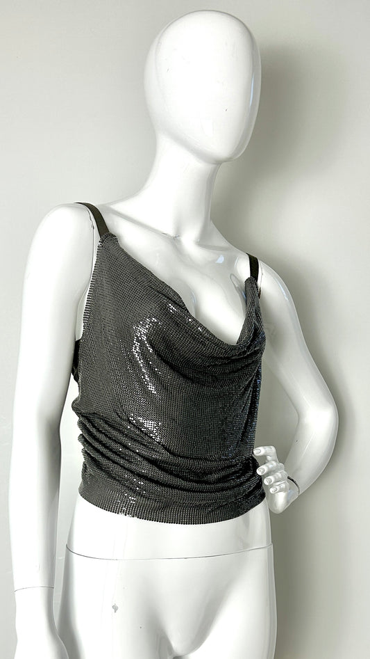 Jean Paul Gaultier draped chainmail top