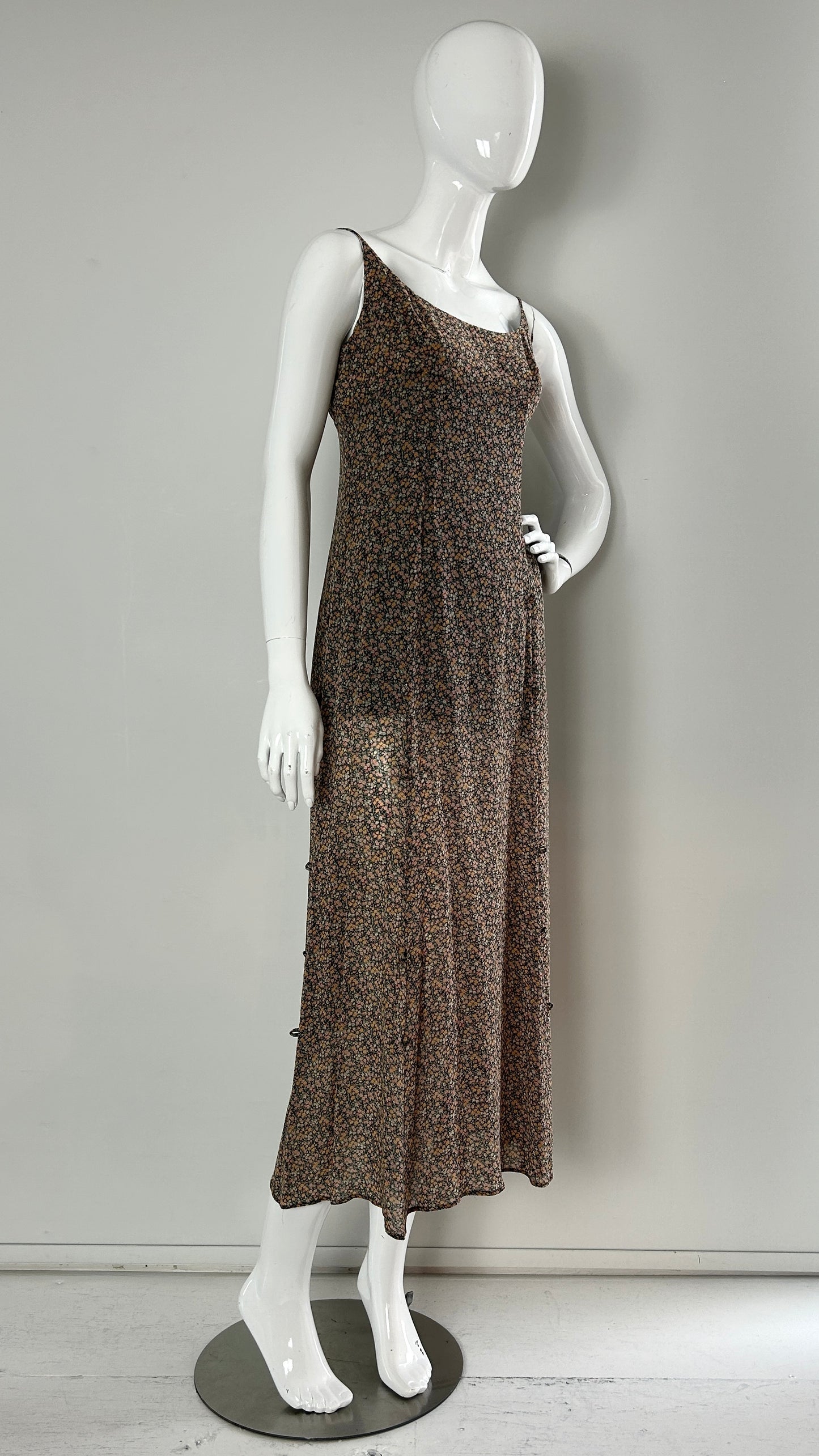 Moschino cheap and chic floral dress with button fastening